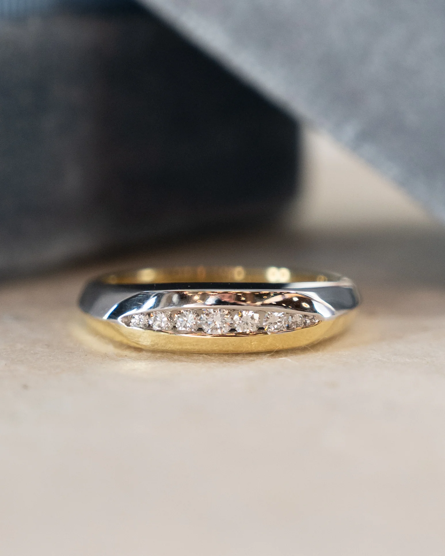.31 Mens Diamond Wedding Band Two-Tone 18k - Image 6