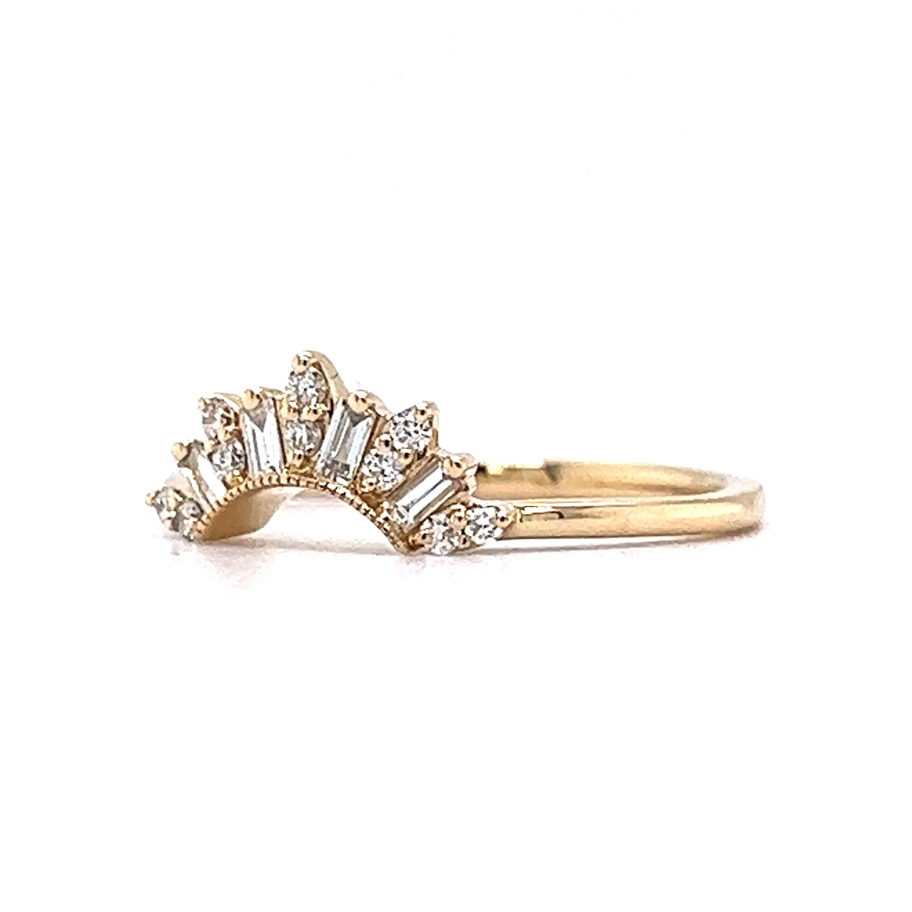 .31 Tiara Diamond Wedding Band in 14k Yellow Gold - Image 2