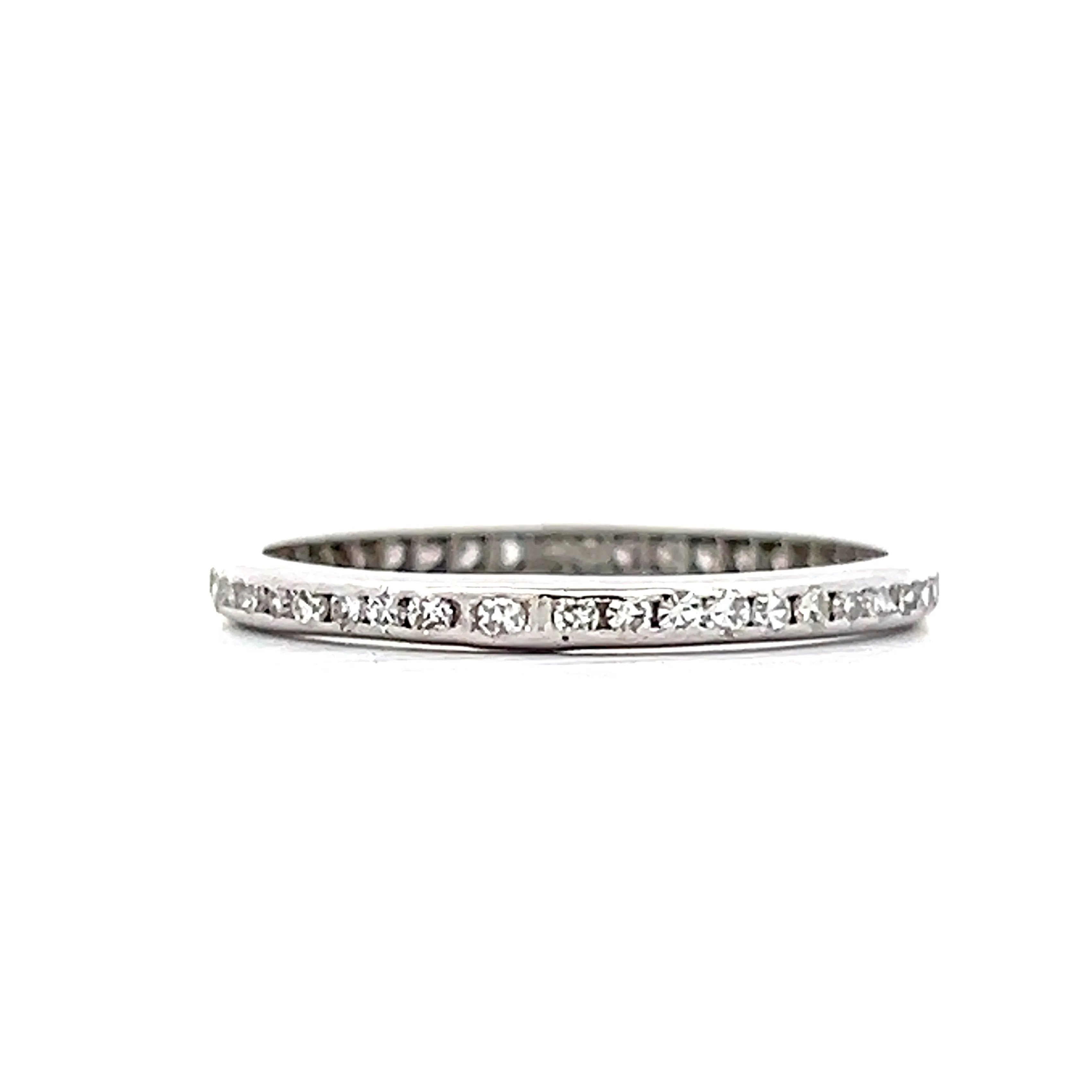 .31 Vintage Art Deco Diamond Eternity Band in 14k - Image 3