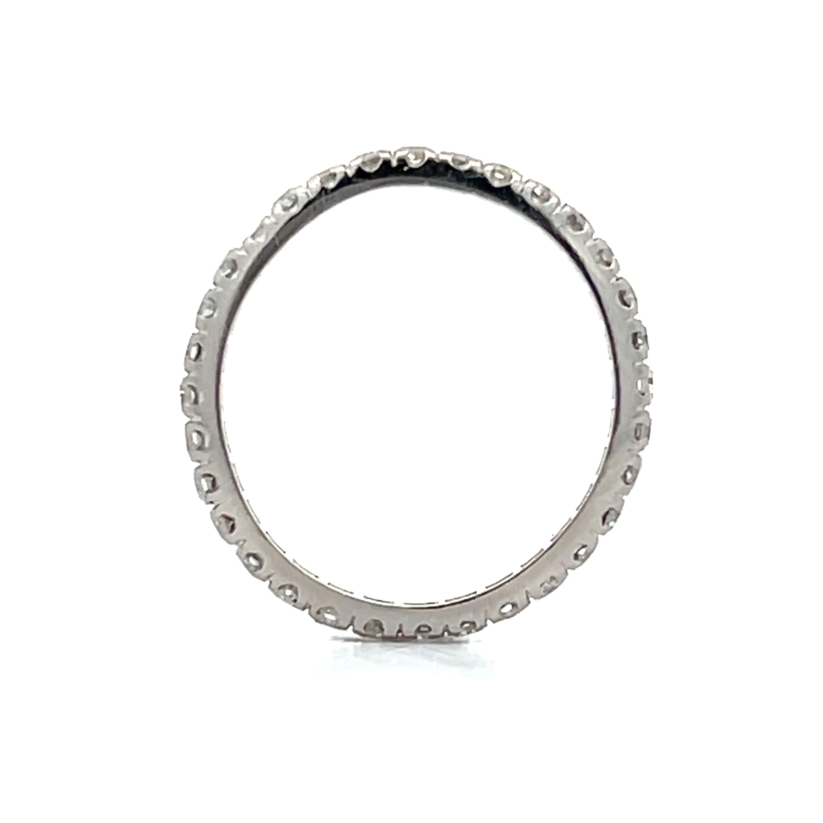 .32 Art Deco Single Cut Diamond Eternity Band in Platinum - Image 5