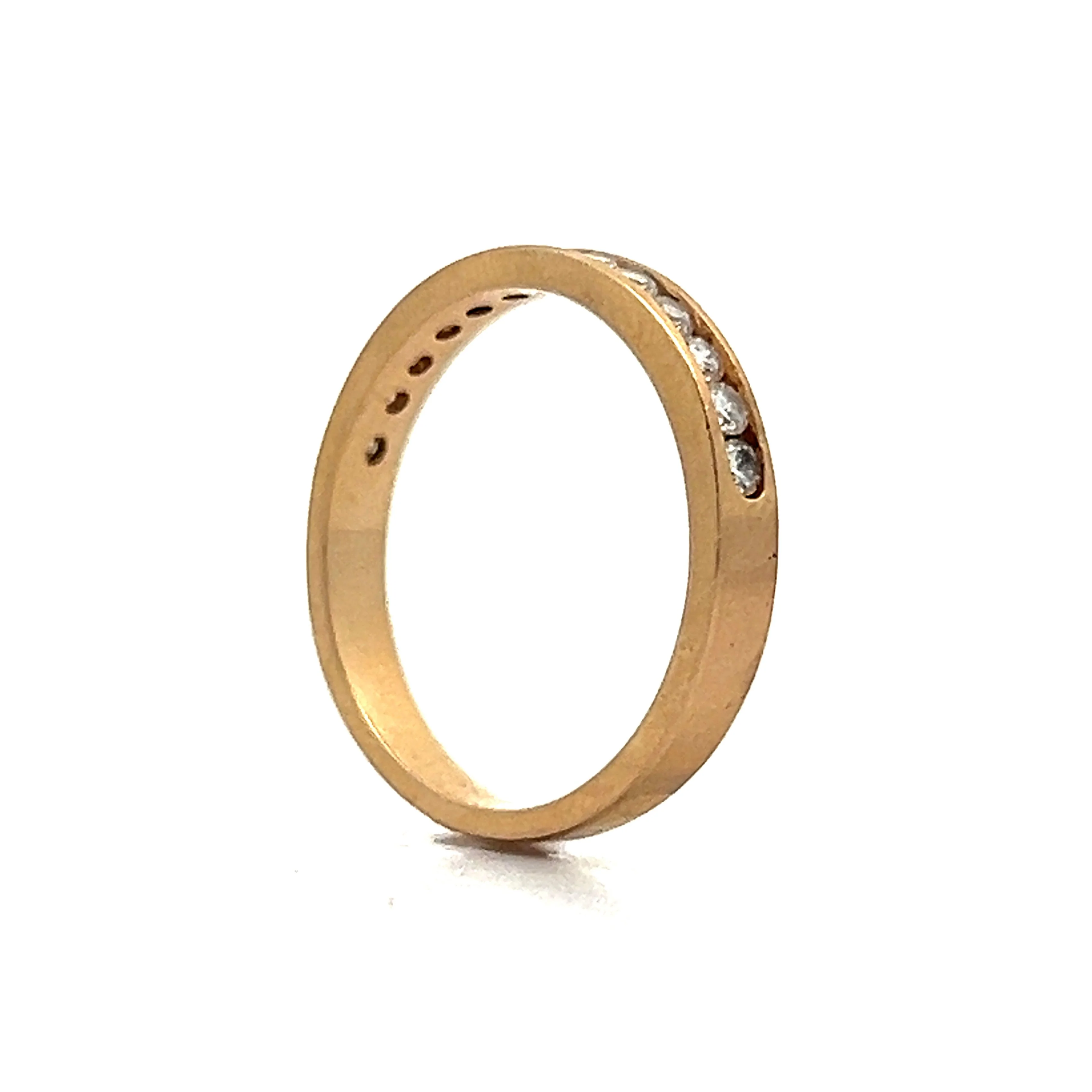 .32 Channel Set Diamond Wedding Band in Yellow Gold - Image 5