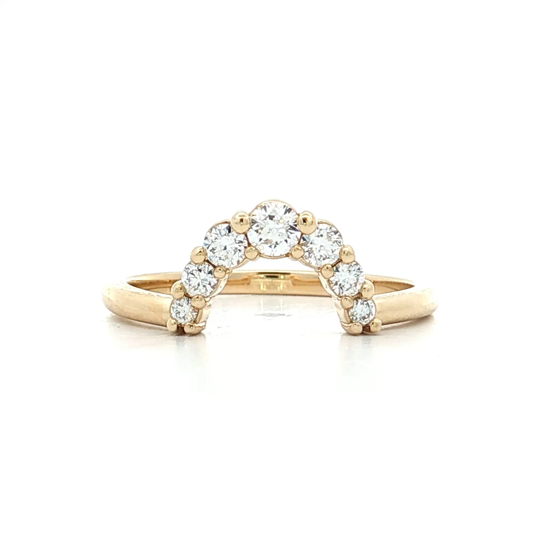 .33 Diamond Contoured Stacking Band 14k Yellow Gold