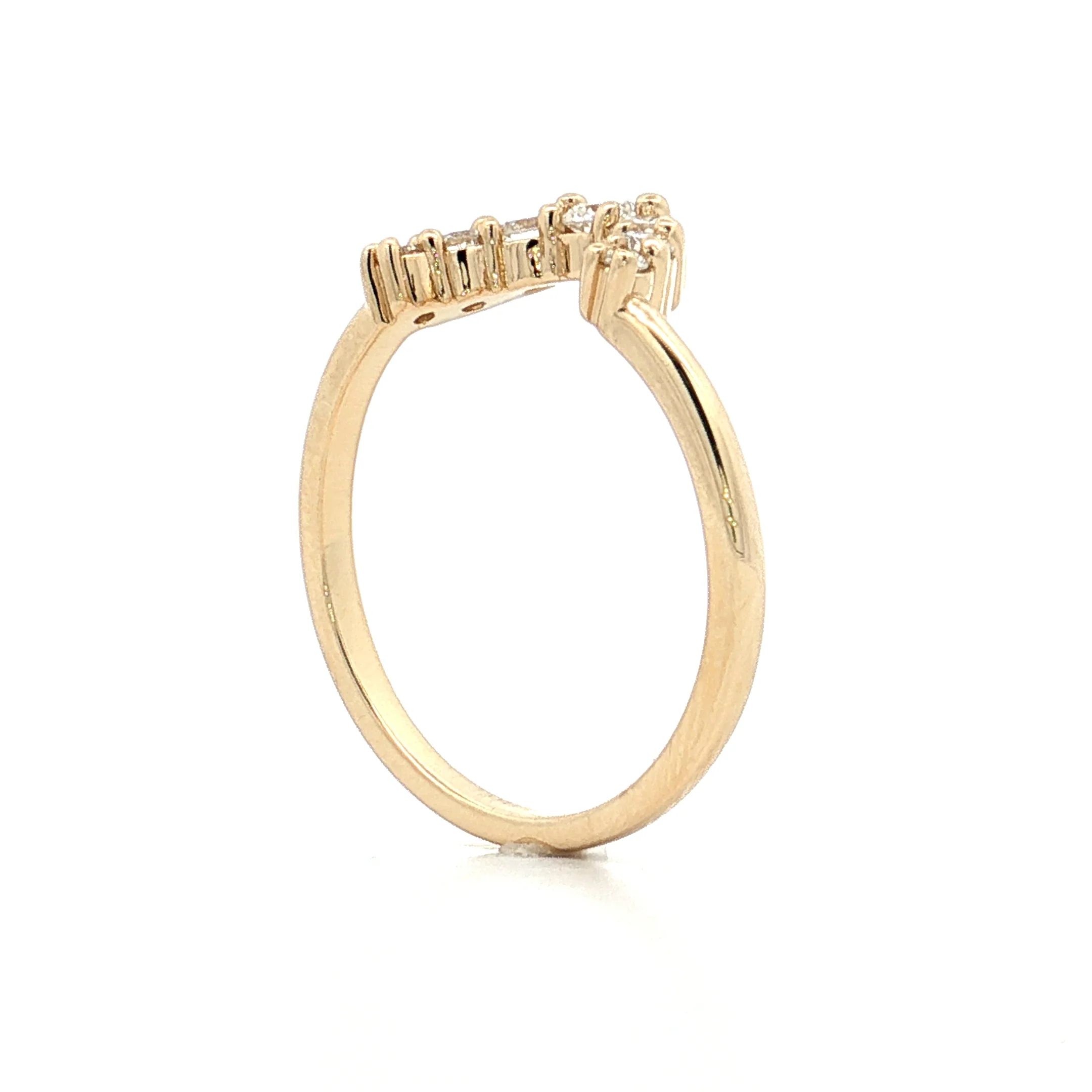 .33 Diamond Contoured Stacking Band 14k Yellow Gold - Image 5