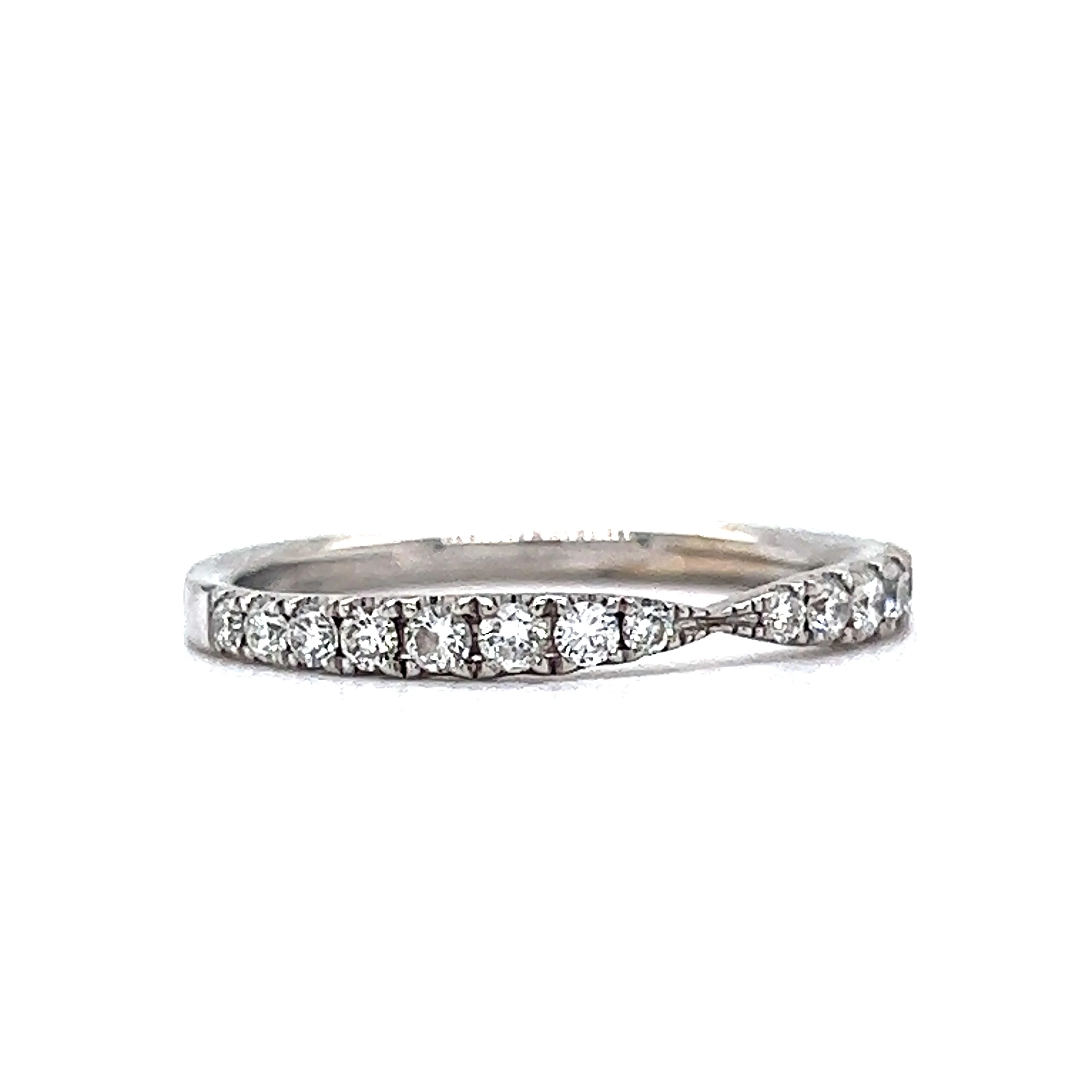 .33 Diamond Half-Eternity Twist Band in 18k White Gold - Image 3