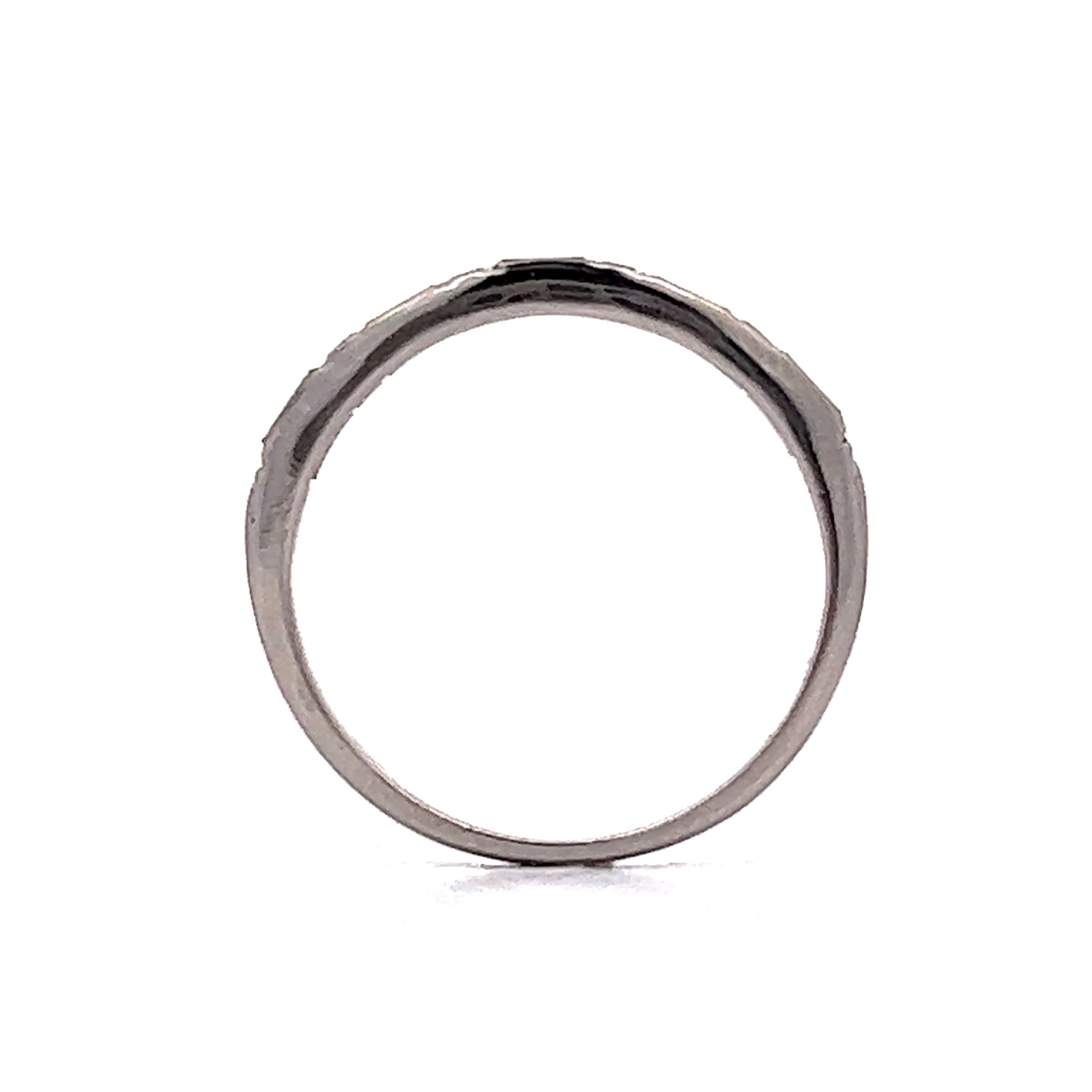 .35 Baguette & Round Diamond Wedding Band in Platinum - Image 4