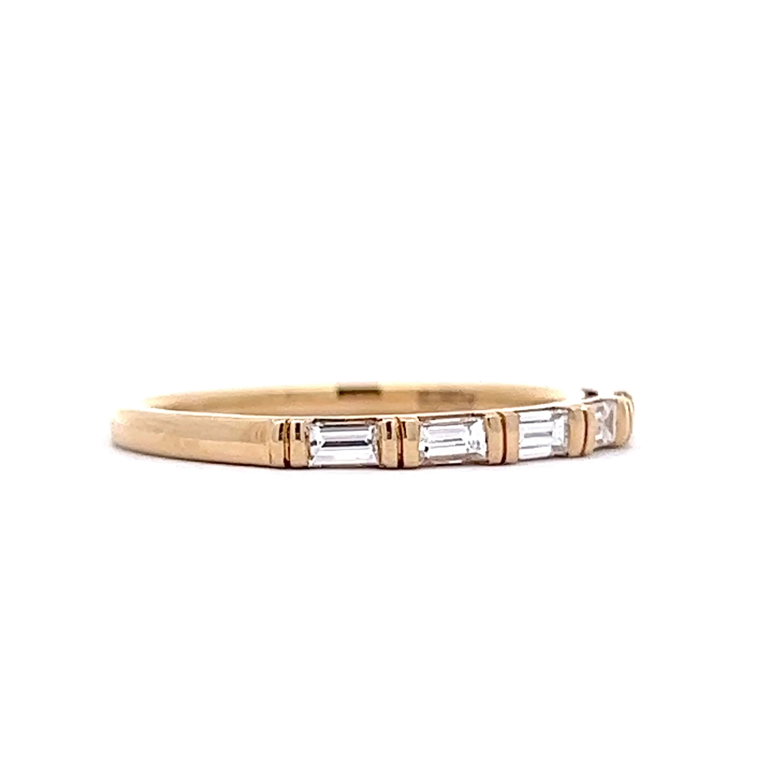 .35 Baguette Diamond Wedding Band in 14k Yellow Gold - Image 3