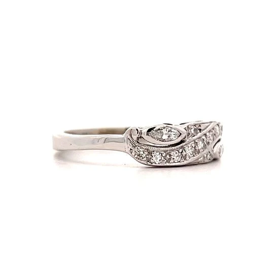 .36 Antique Art Deco Diamond Stacking Ring in 14k - Image 3