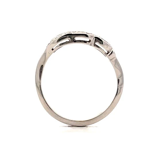 .36 Antique Art Deco Diamond Stacking Ring in 14k - Image 4