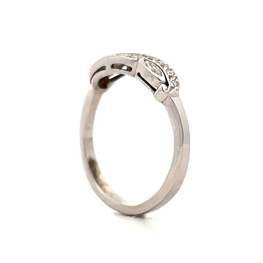 .36 Antique Art Deco Diamond Stacking Ring in 14k - Image 5