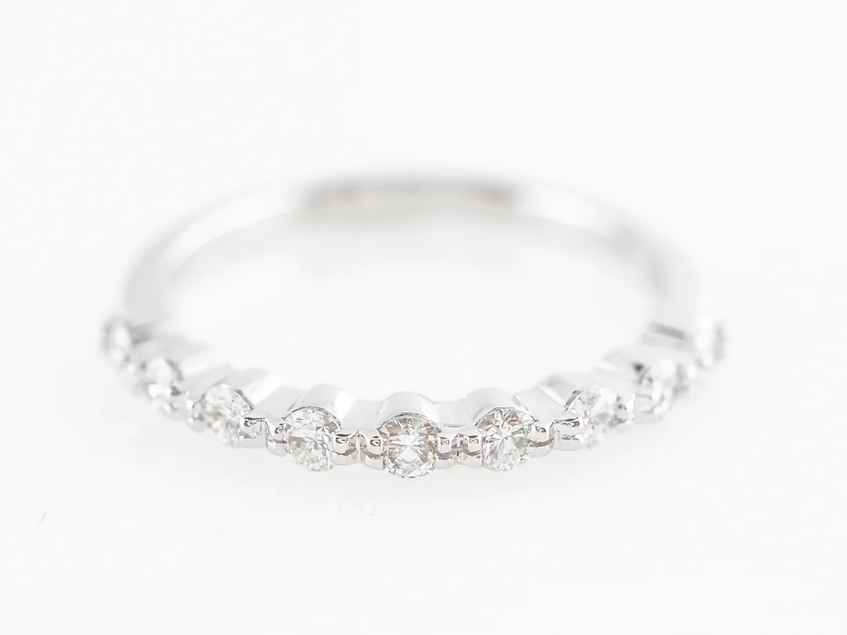 .36 Diamond Wedding Band in 14k White Gold