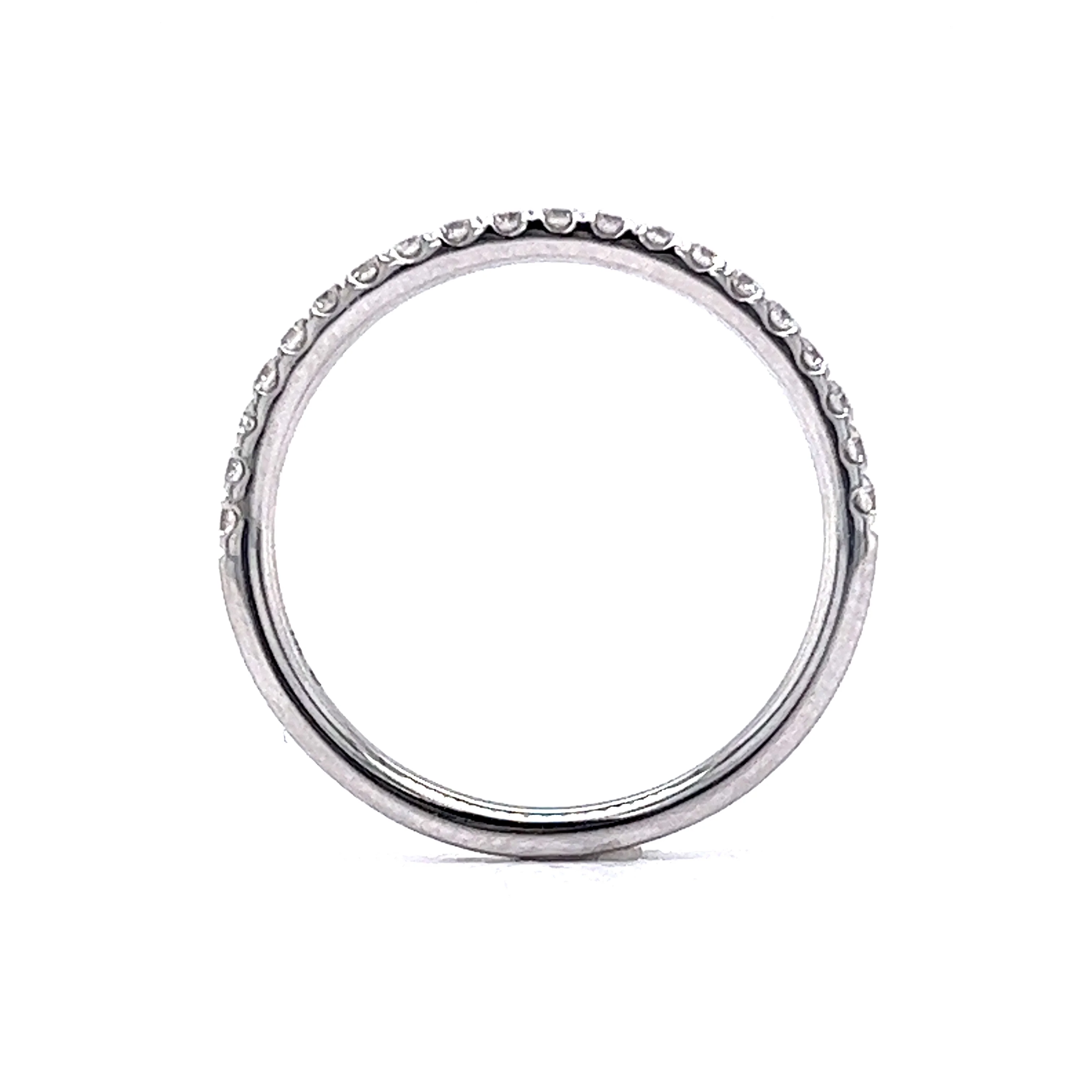 .36 Round Brilliant Diamond Wedding Band in 14k White Gold - Image 4