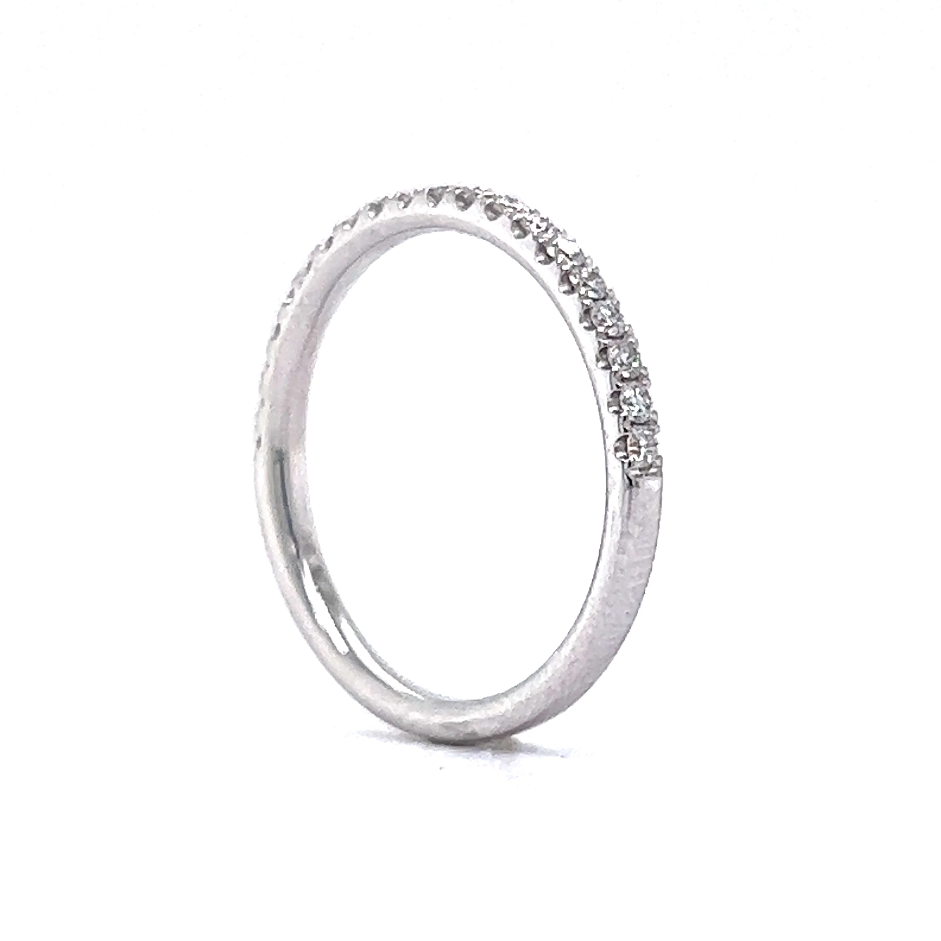 .36 Round Brilliant Diamond Wedding Band in 14k White Gold - Image 5