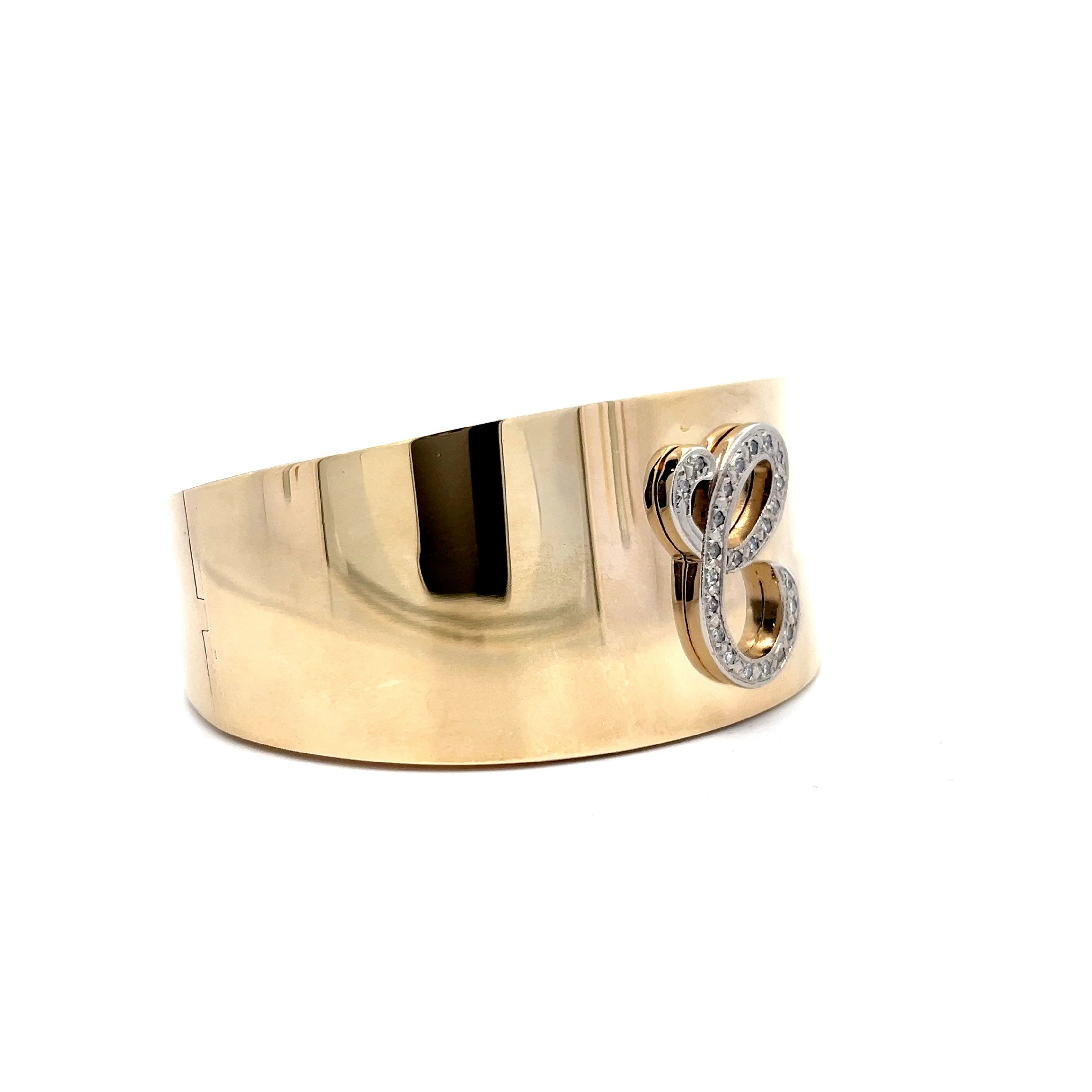 .36 Vintage Mid-Century Diamond Cuff Bracelet in 14k - Image 3
