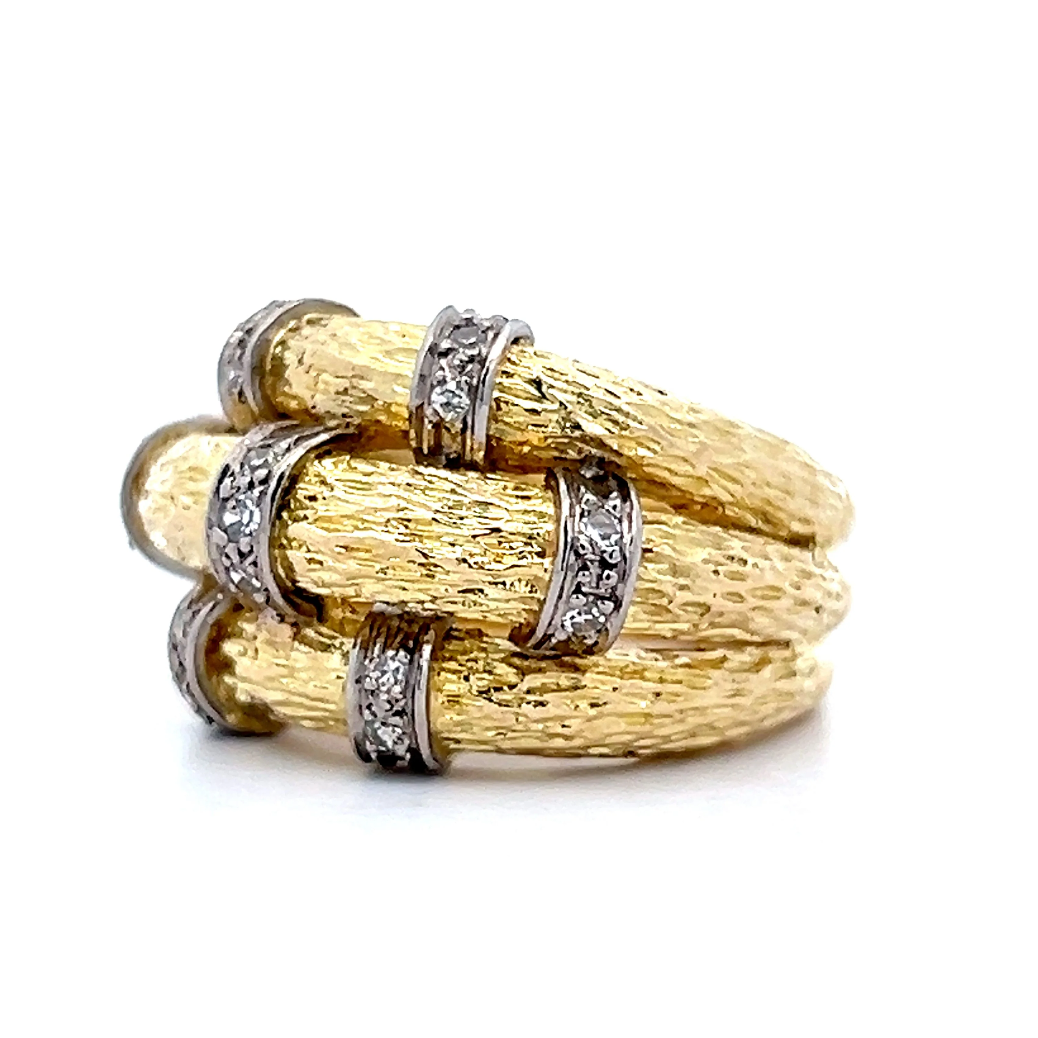 .37 Vintage 1960s Statement Ring in 18k Yellow Gold - Image 2