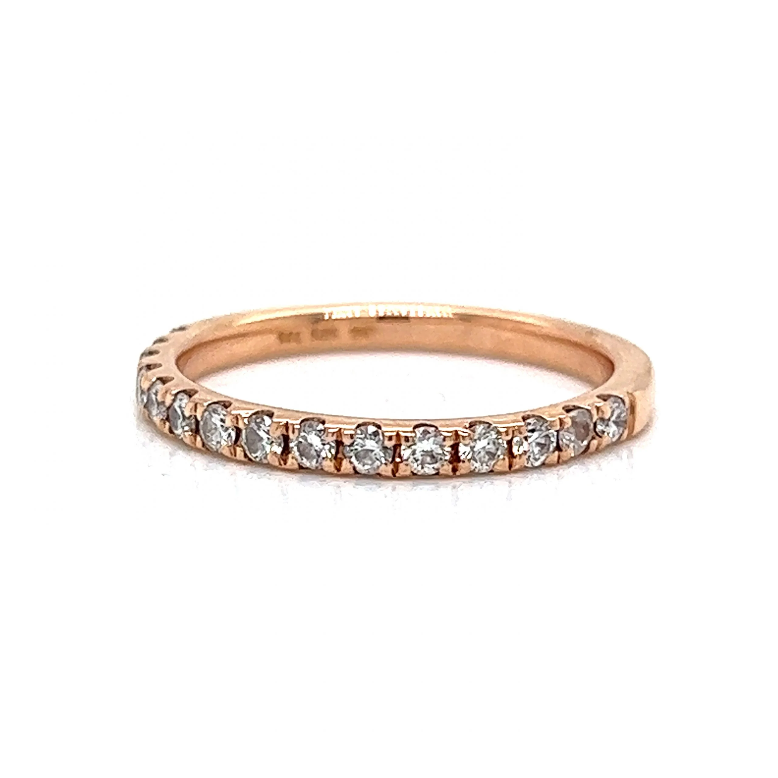 .38 Classic Diamond Wedding Band in 14k Rose Gold - Image 2