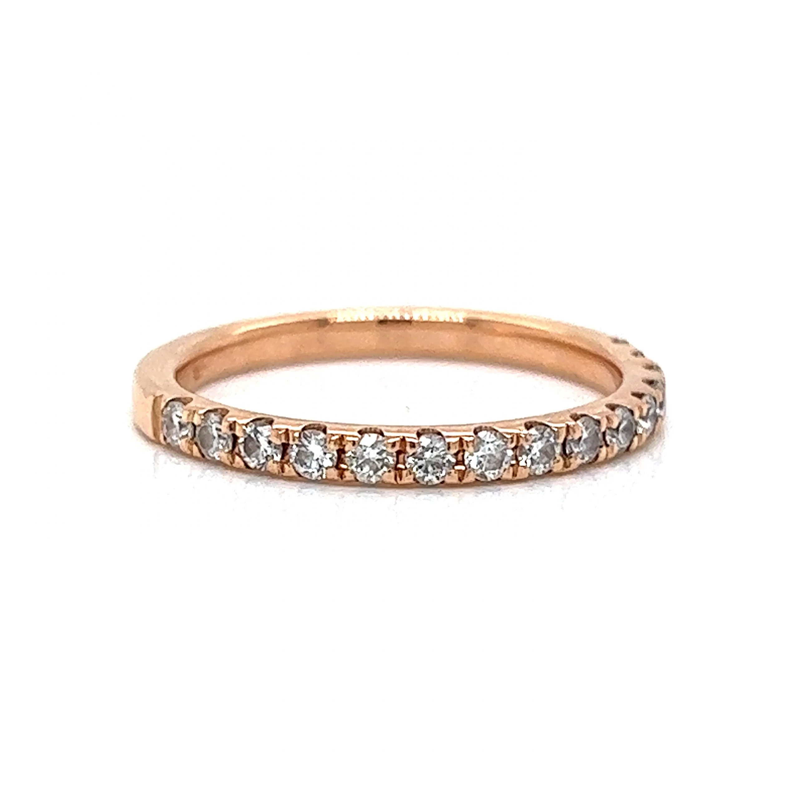 .38 Classic Diamond Wedding Band in 14k Rose Gold - Image 3