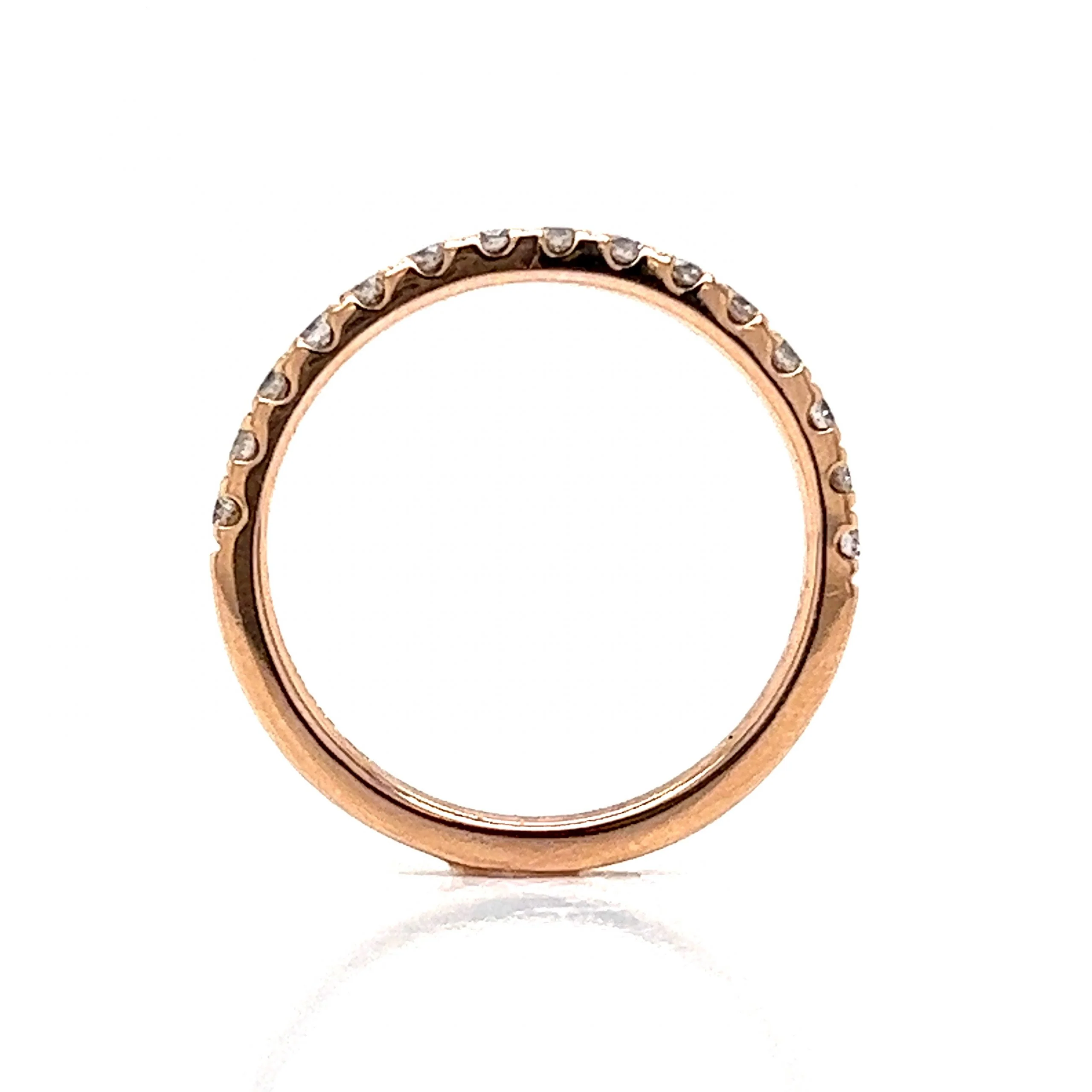 .38 Classic Diamond Wedding Band in 14k Rose Gold - Image 4