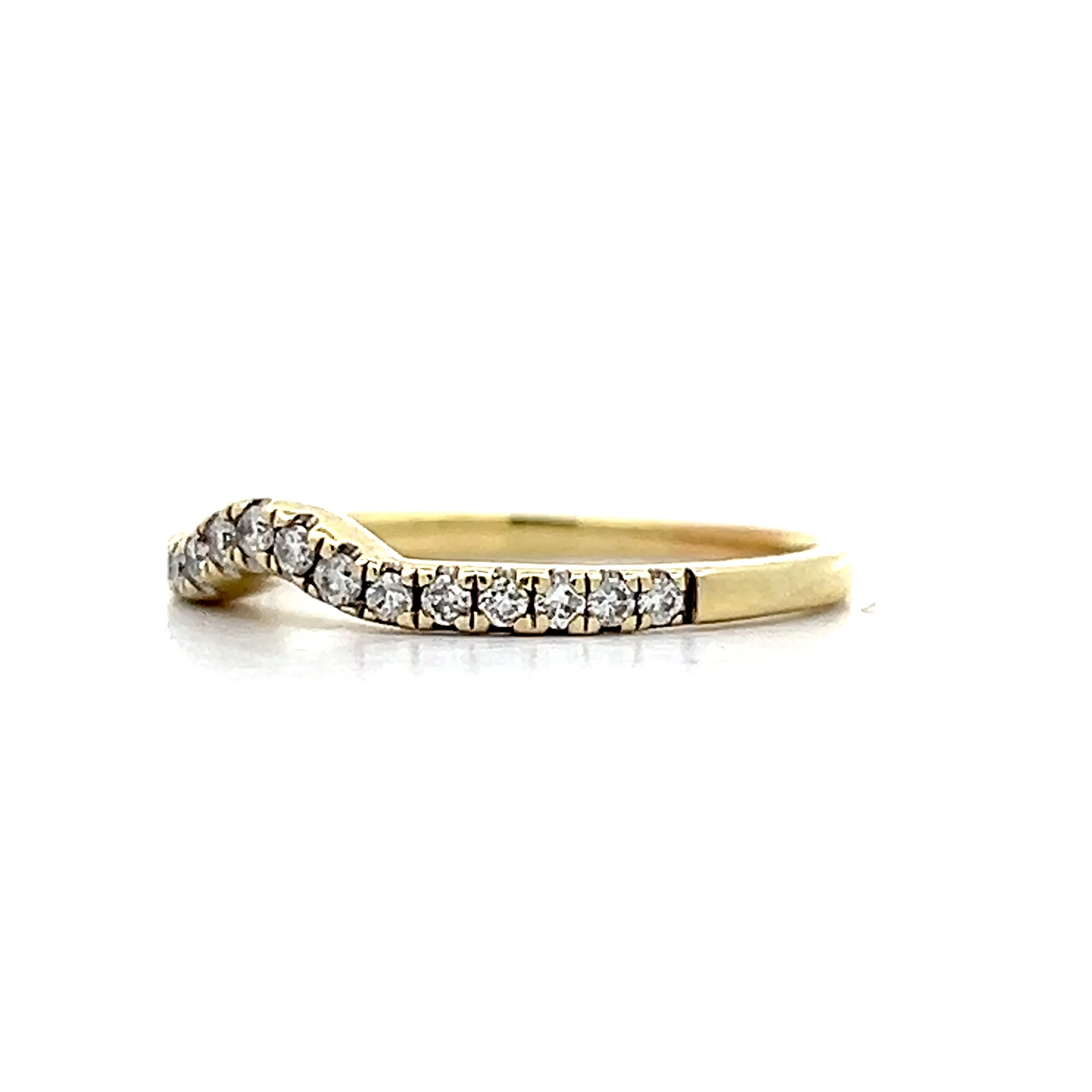 .38 Curvy Contour Diamond Wedding Band in 14k - Image 2