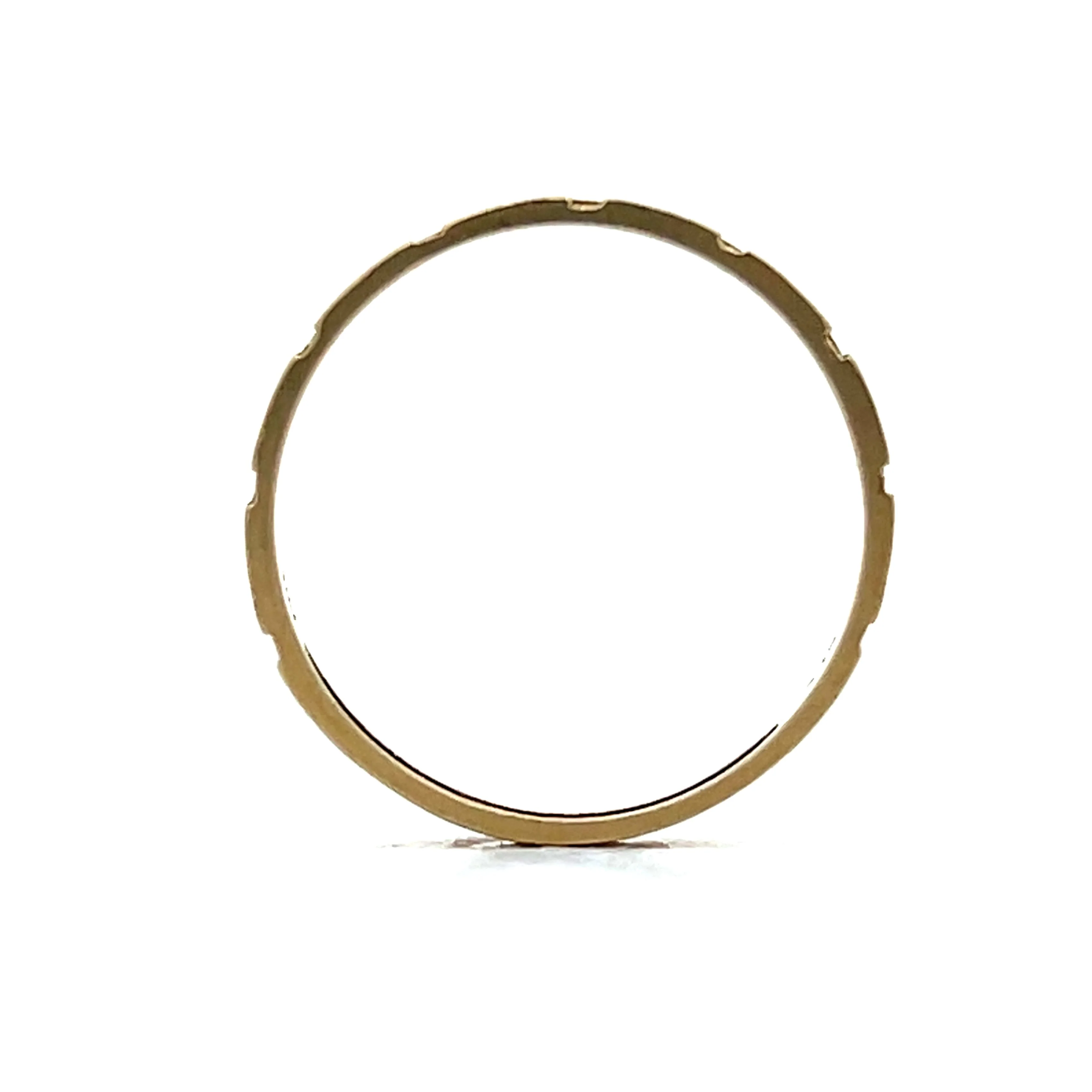 3mm Greek Key Wedding Band in 14k Yellow Gold - Image 5