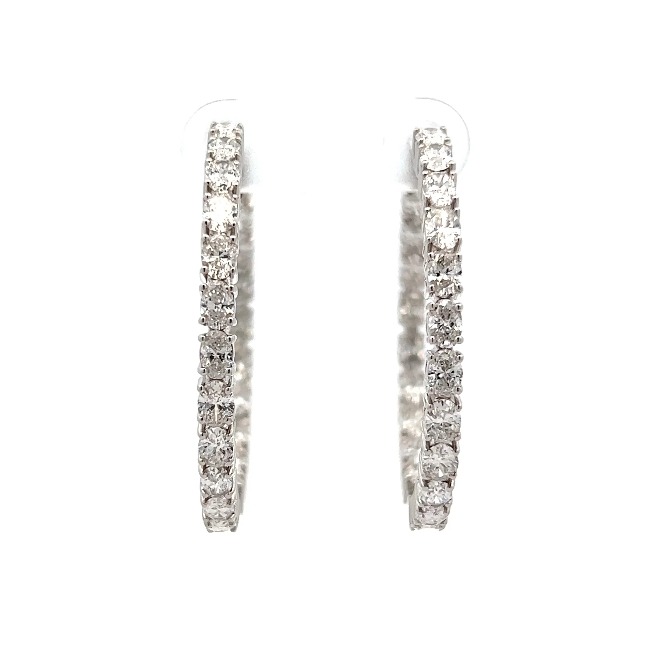 4.65 Diamond Inside-Out Hoop Earrings in 18k