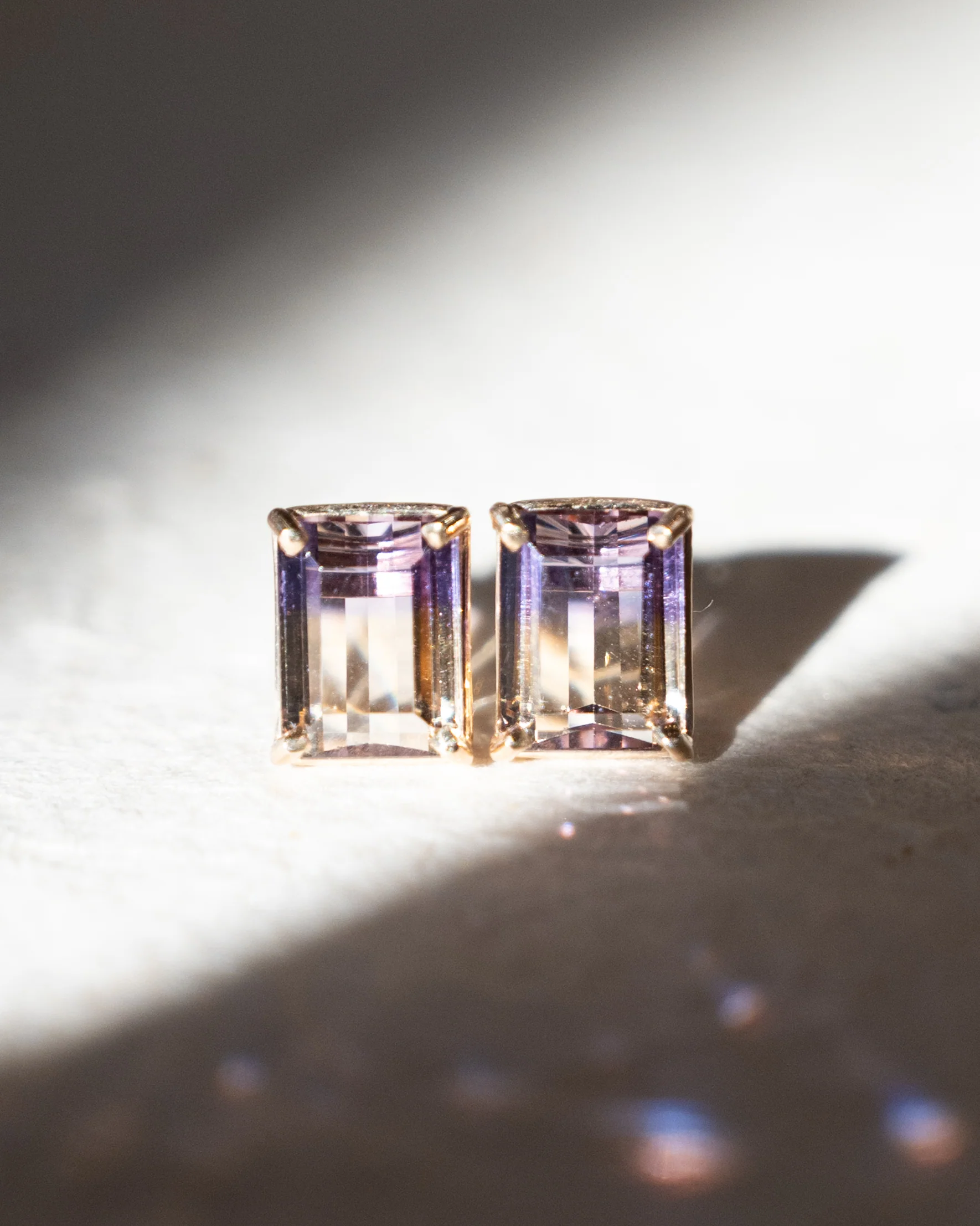 4.96 Ametrine Stud Earrings in 14k Rose Gold - Image 7