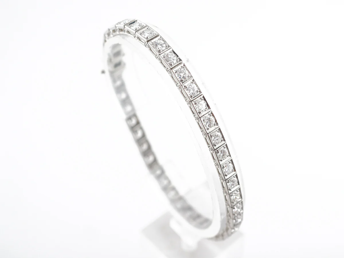 4 Carat Round Diamond Bracelet in Platinum - Image 3