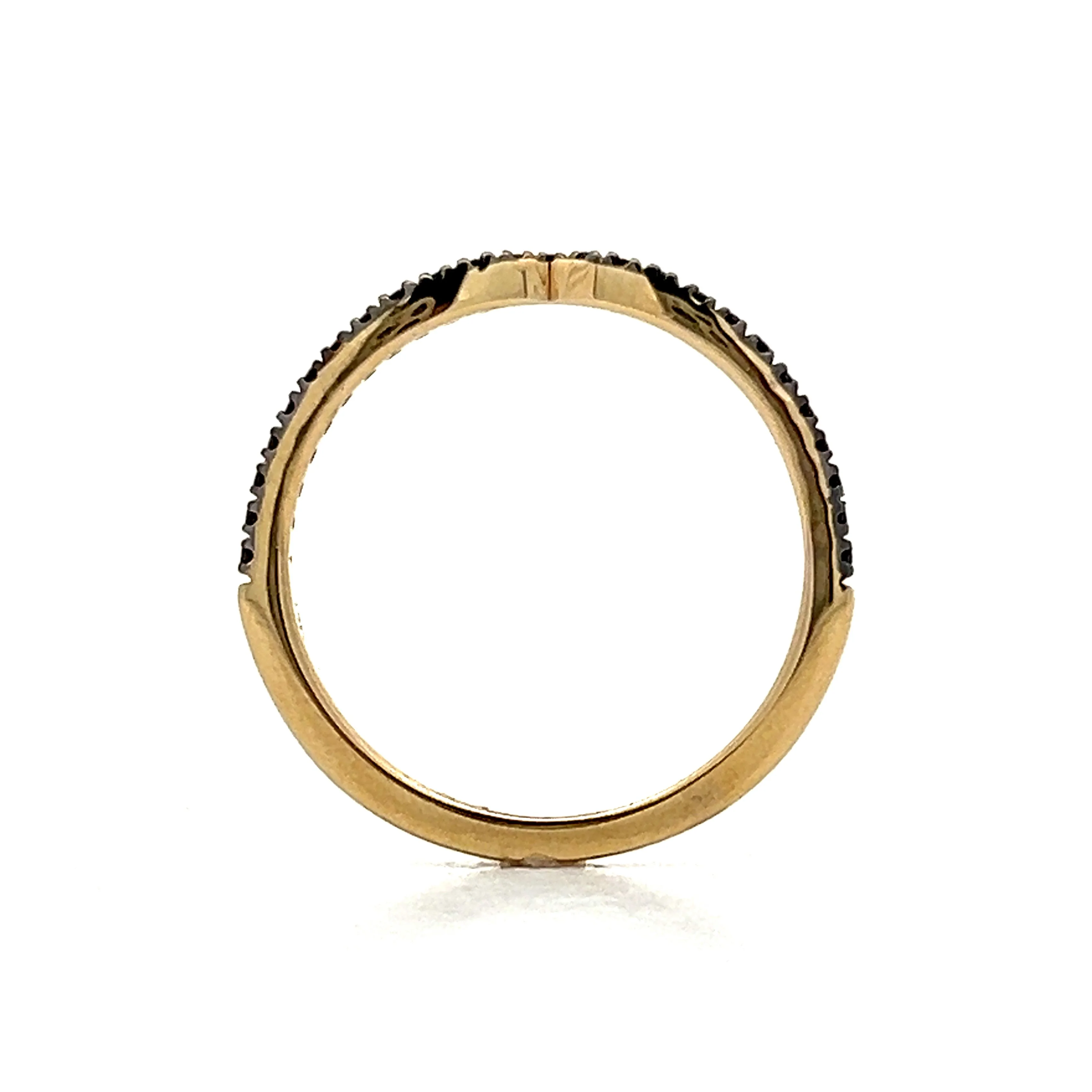 .40 Black Diamond Contour Band in 14k Yellow Gold - Image 4
