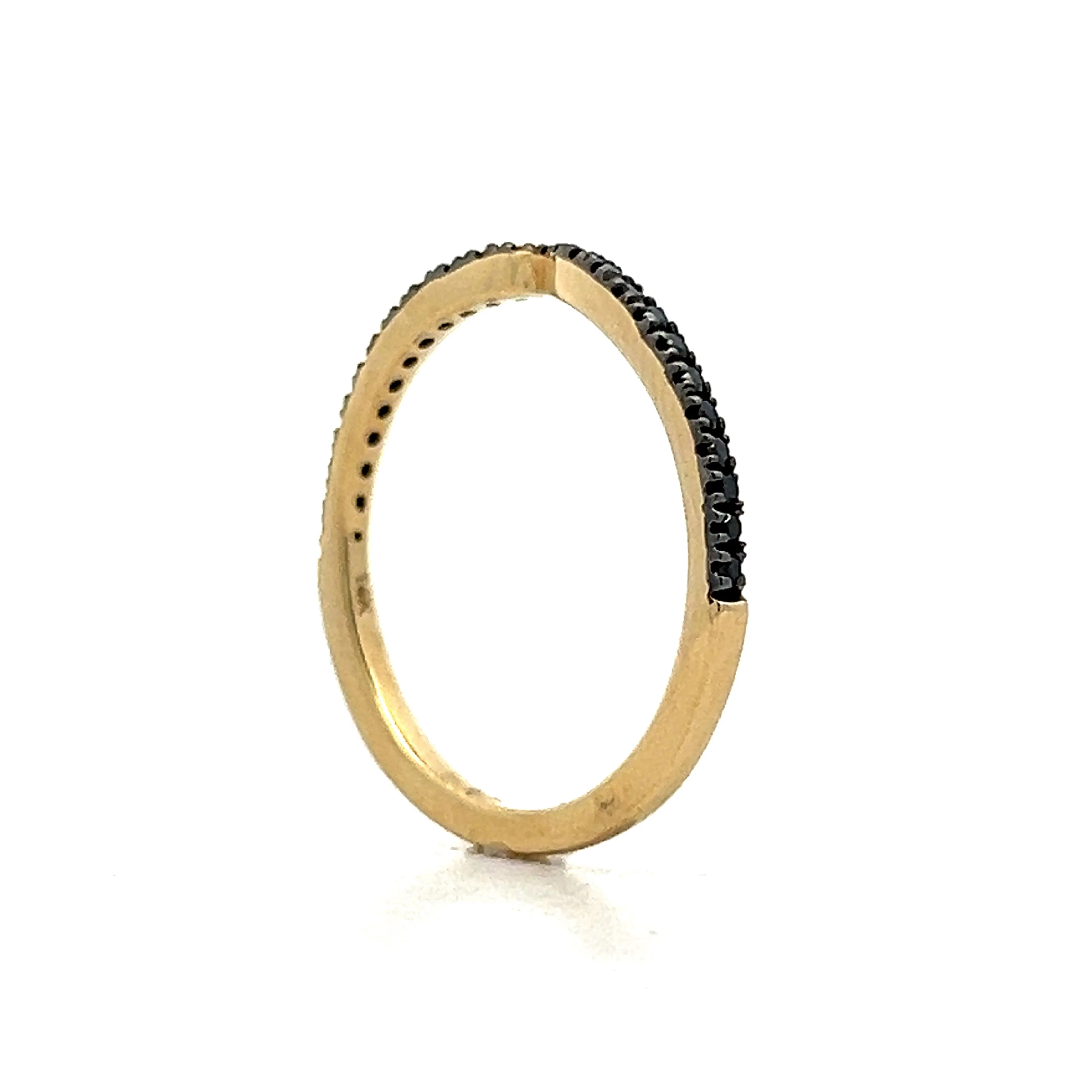.40 Black Diamond Contour Band in 14k Yellow Gold - Image 5