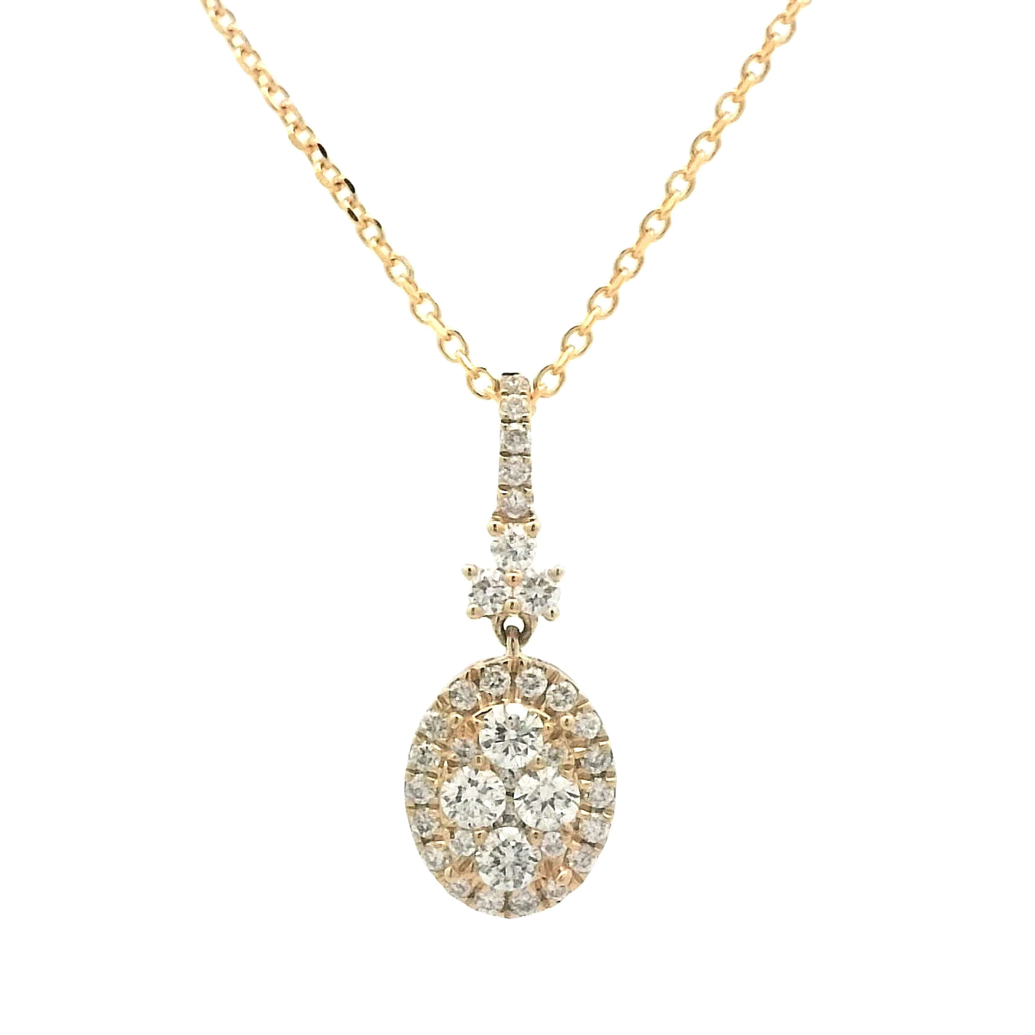 .40 Diamond Pendant Necklace in 14k Yellow Gold