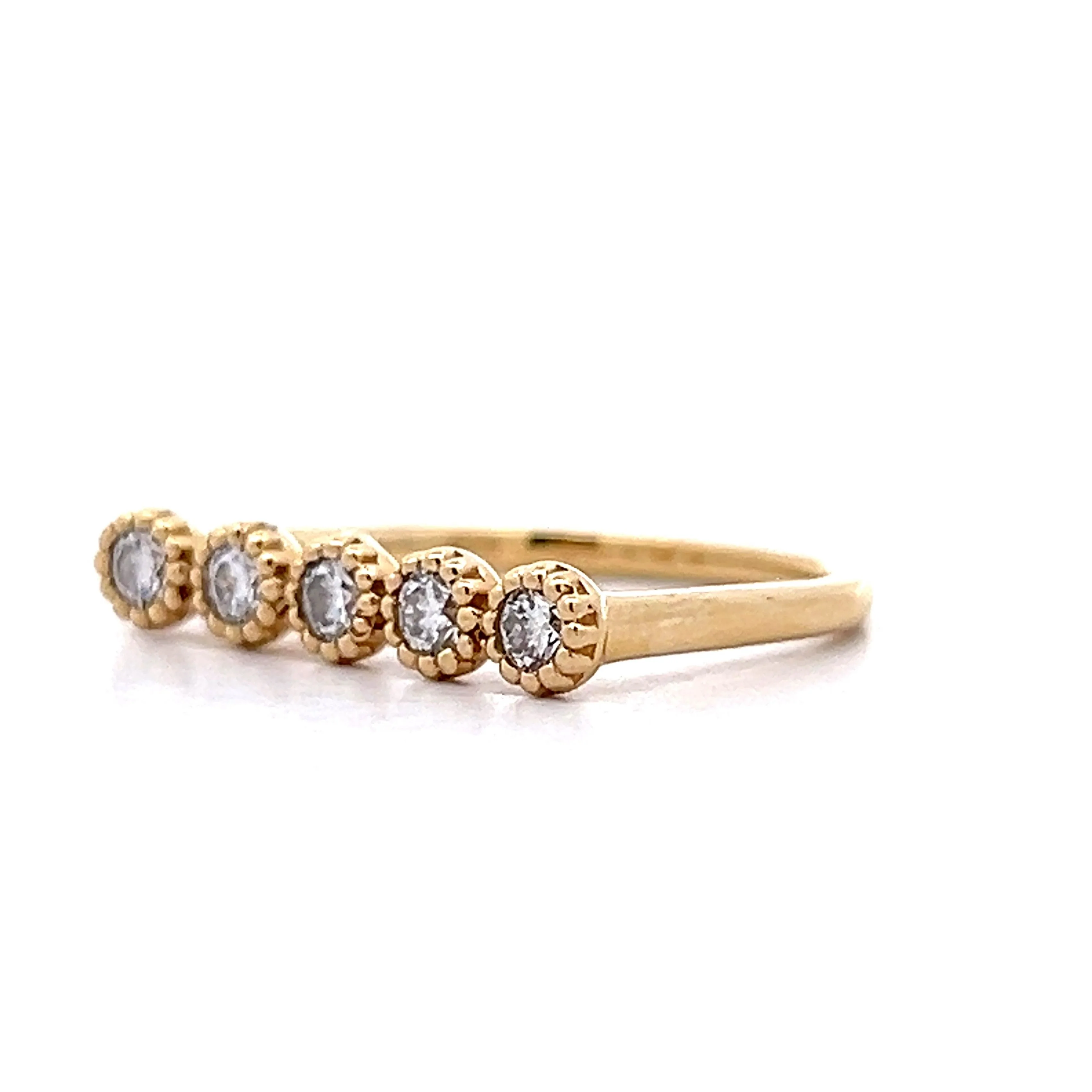 .40 Five Diamond Stackable Ring in 14k Yellow Gold - Image 2