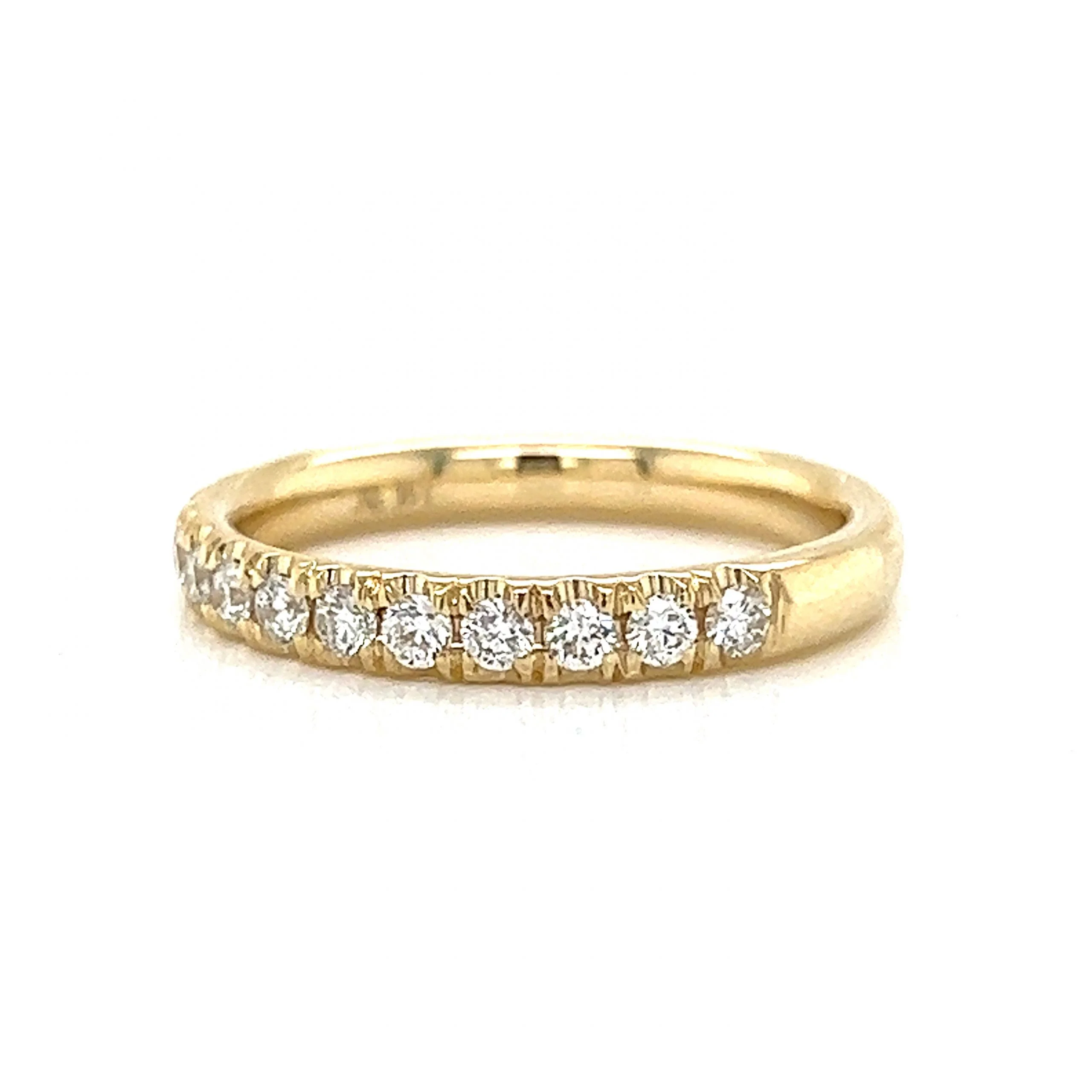 .40 Half Eternity Diamond Wedding Band in 14k Yellow Gold - Image 2