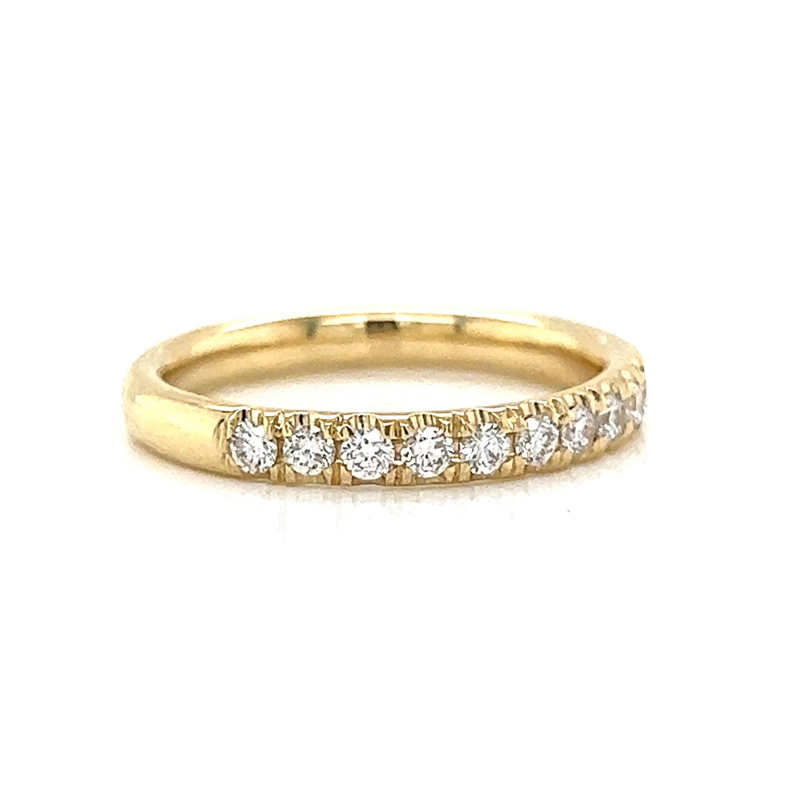 .40 Half Eternity Diamond Wedding Band in 14k Yellow Gold - Image 3