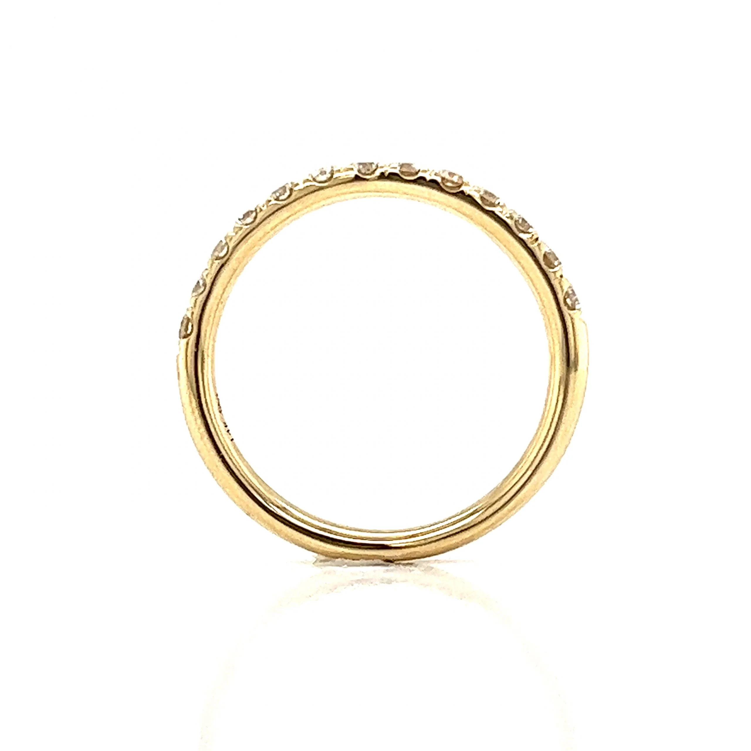 .40 Half Eternity Diamond Wedding Band in 14k Yellow Gold - Image 4