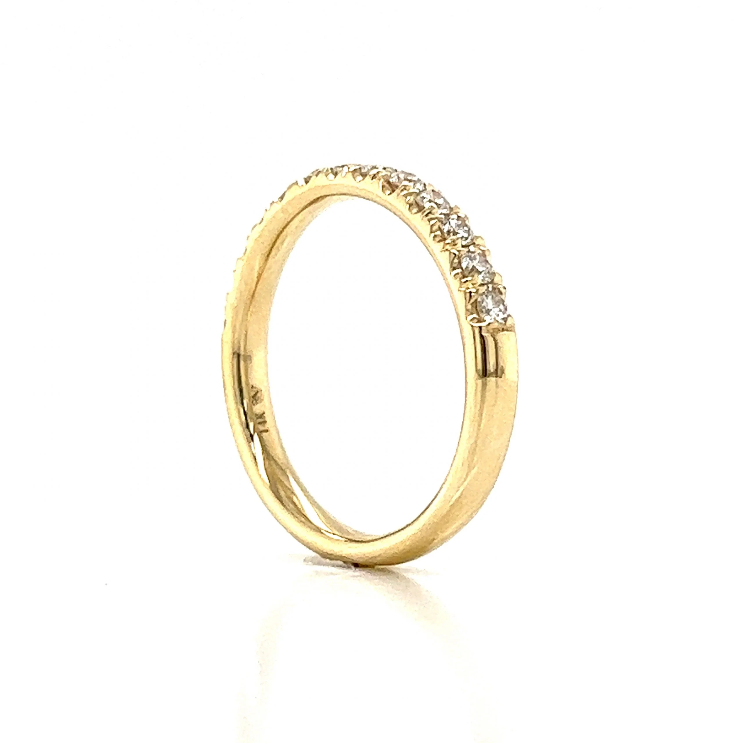 .40 Half Eternity Diamond Wedding Band in 14k Yellow Gold - Image 5