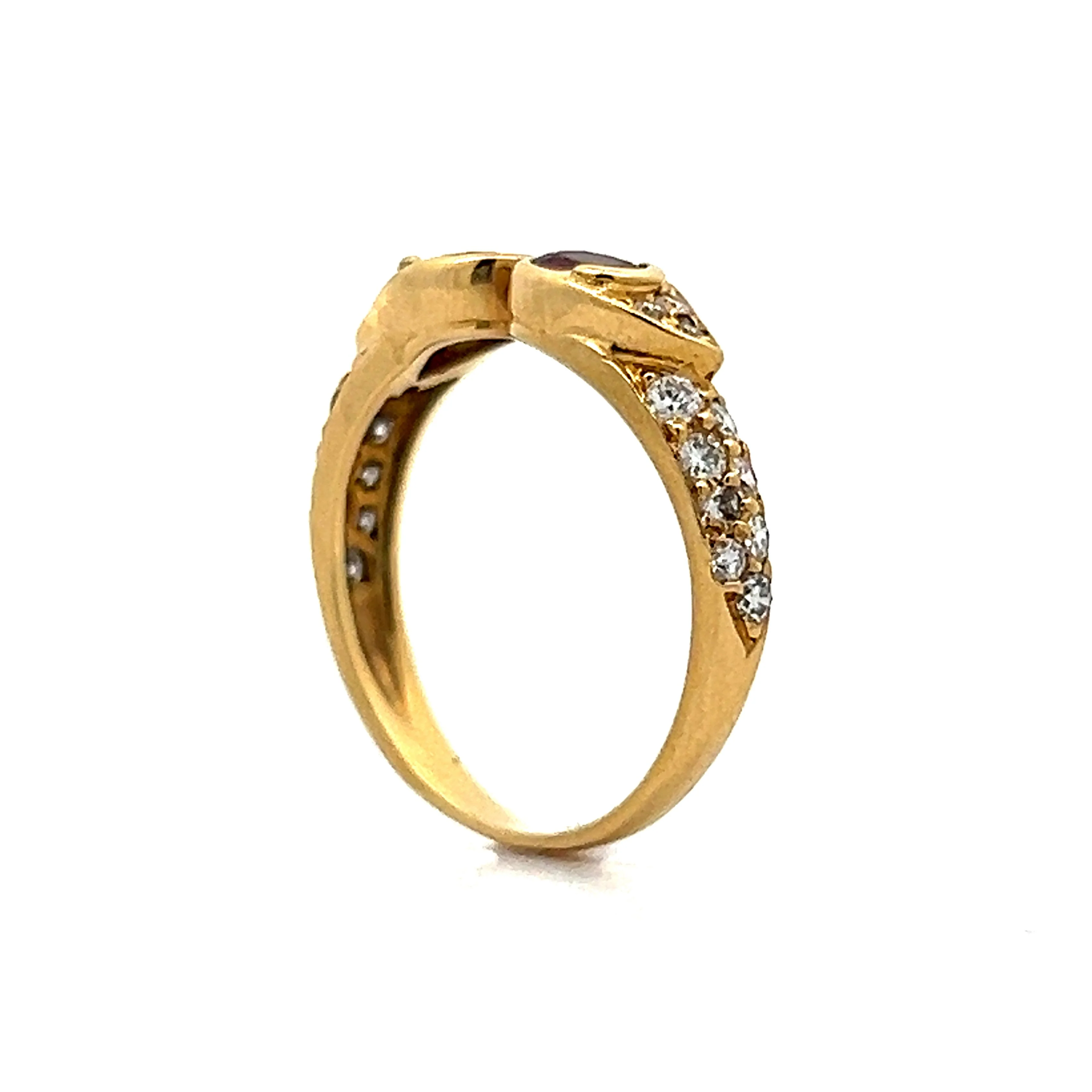 .40 Ruby & Diamond Stacking Ring in 18k Yellow Gold - Image 5