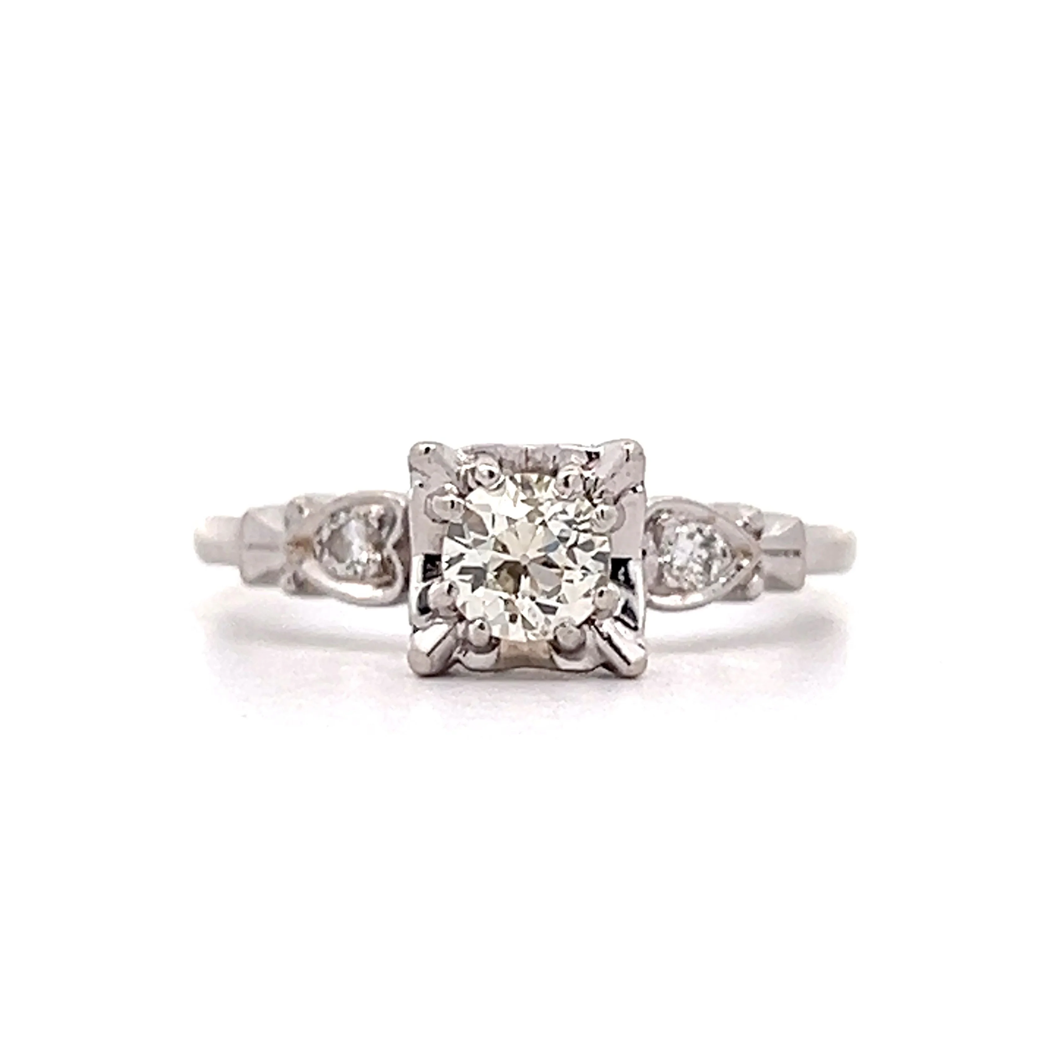 .40 Vintage Retro Diamond Engagement Ring in 14k