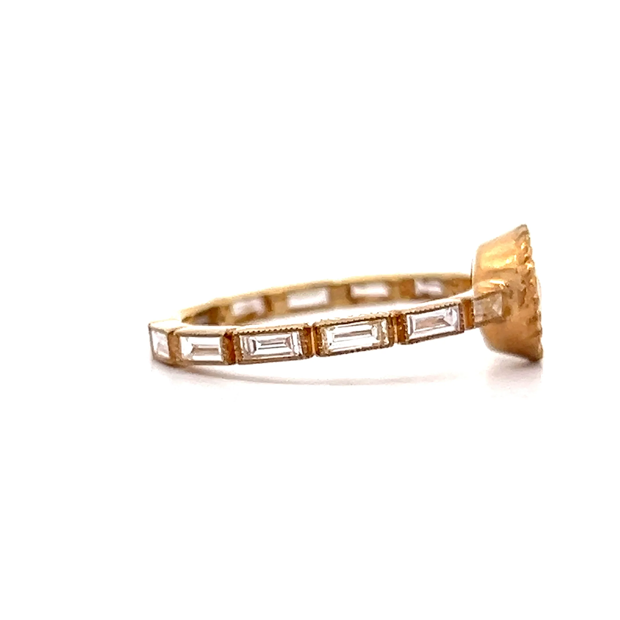 .41 Rose Cut Diamond Engagement Ring in 18k Yellow Gold - Image 3