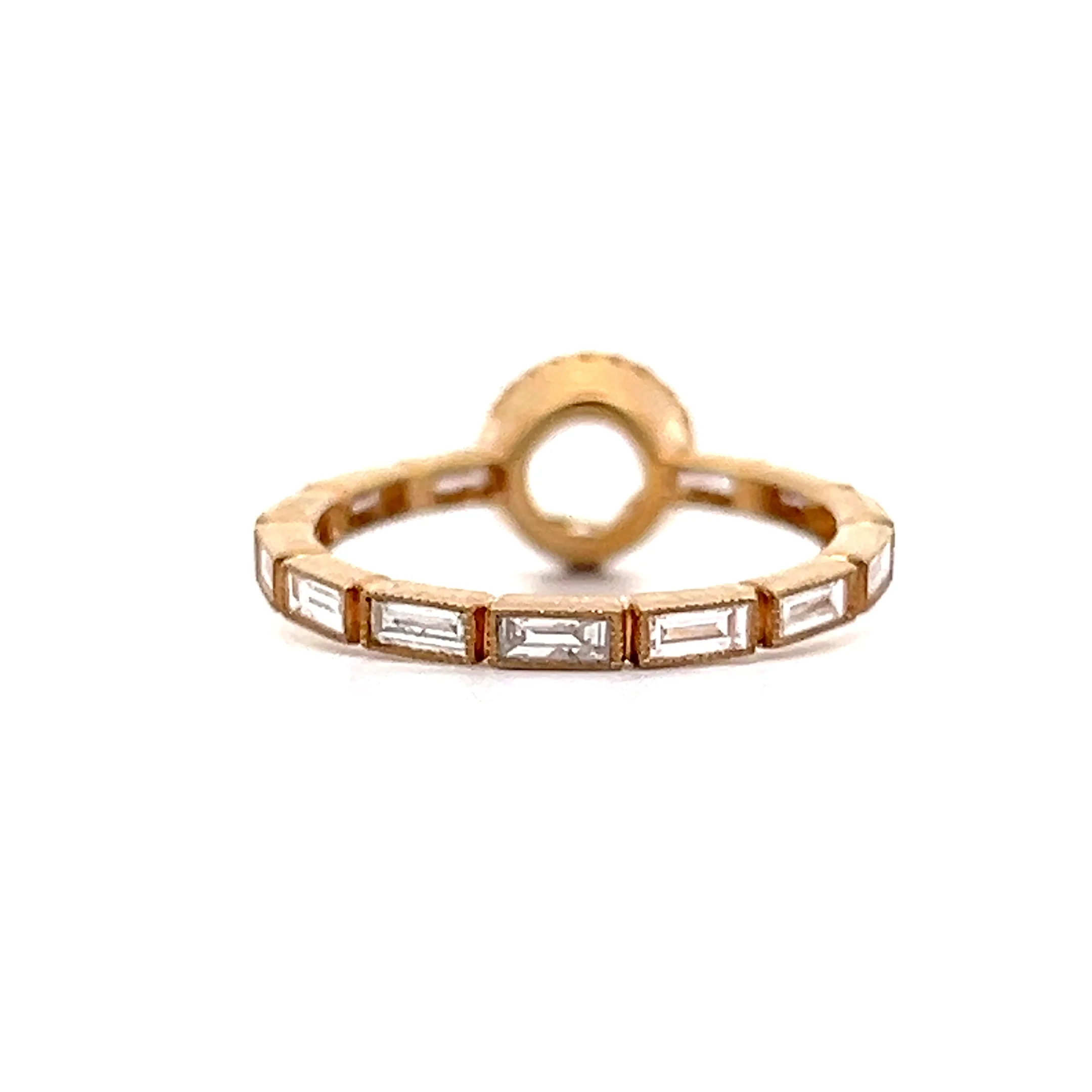.41 Rose Cut Diamond Engagement Ring in 18k Yellow Gold - Image 4