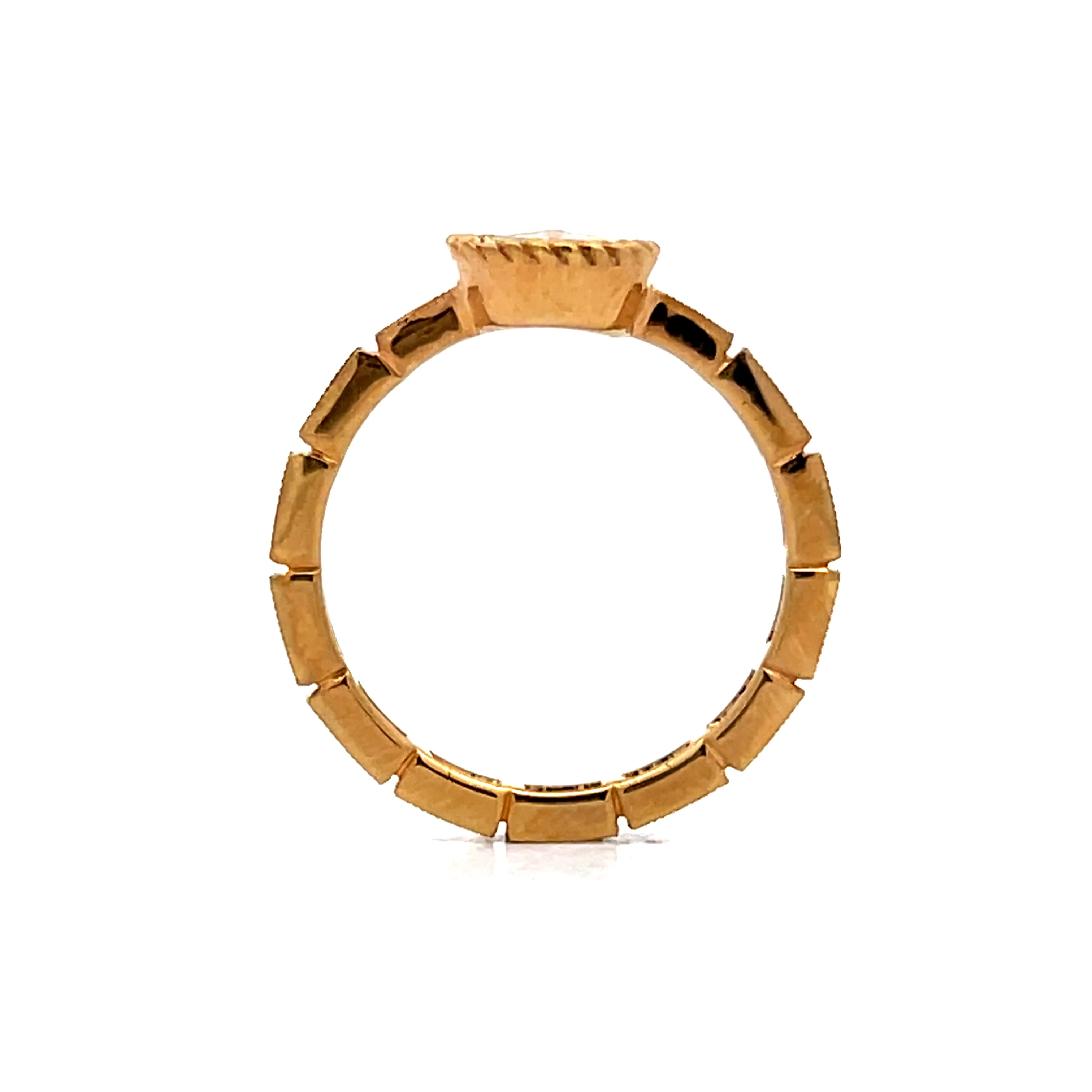 .41 Rose Cut Diamond Engagement Ring in 18k Yellow Gold - Image 5