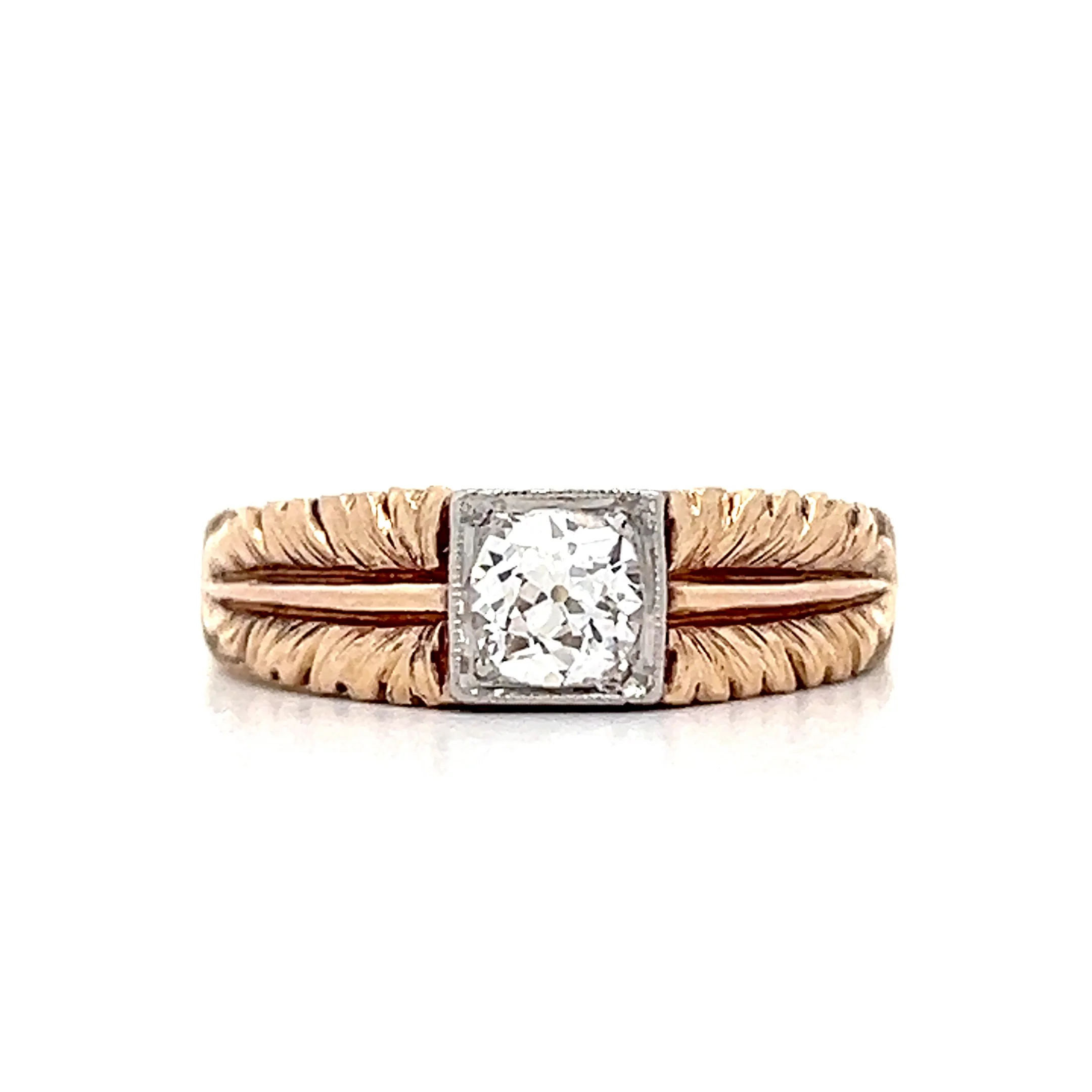 .46 Antique Arts and Crafts Engagement Ring in 14k