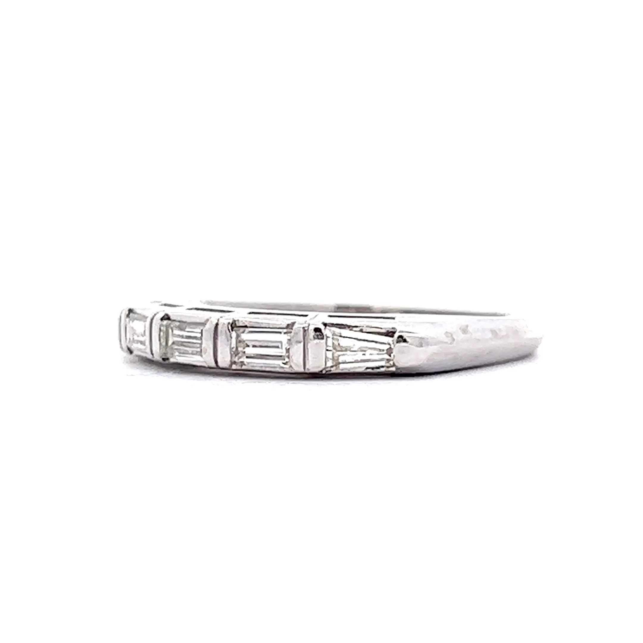 .42 Baguette Diamond Wedding Band in 14k White Gold - Image 2