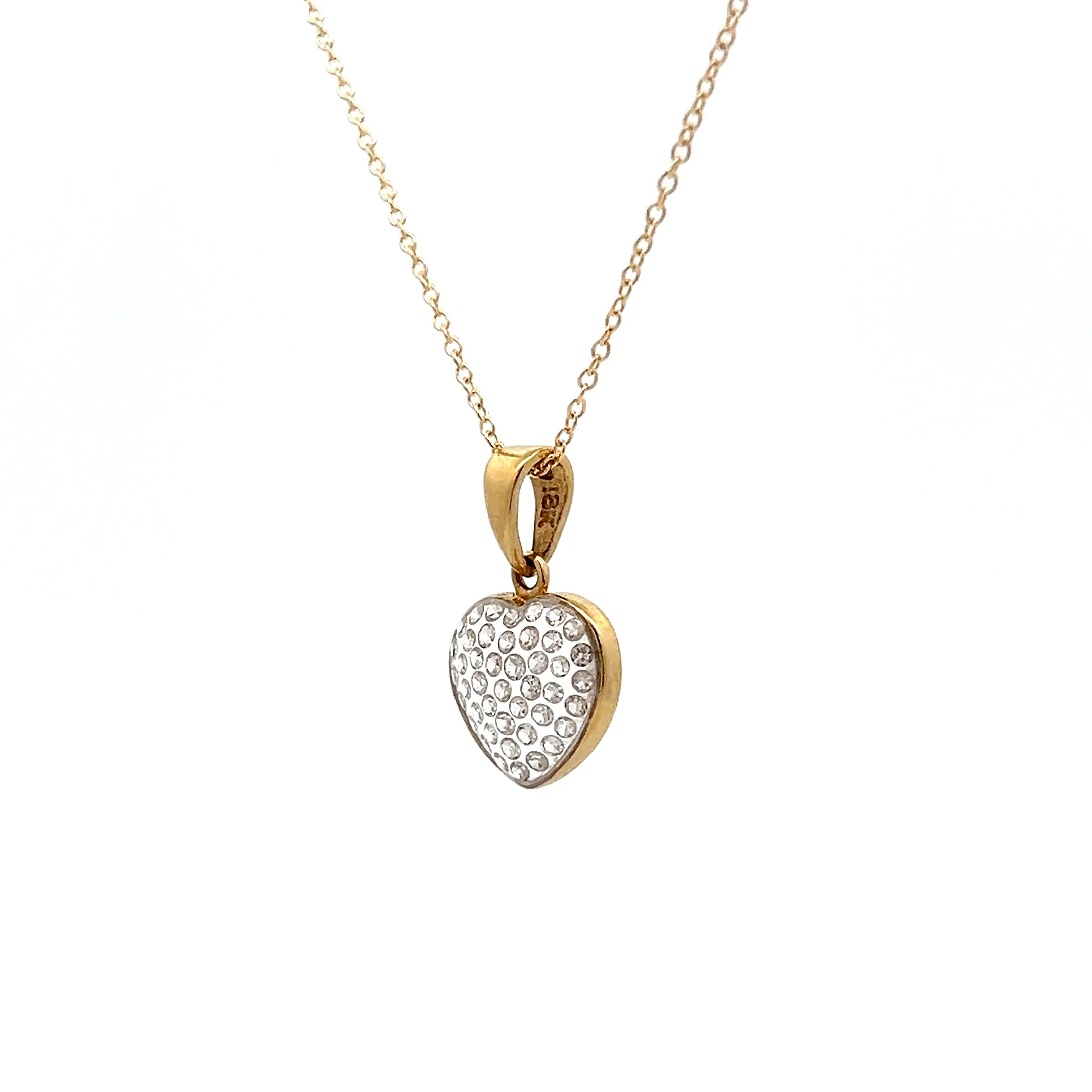 .43 Diamond Heart Shaped Pendant in 18k Yellow Gold - Image 2