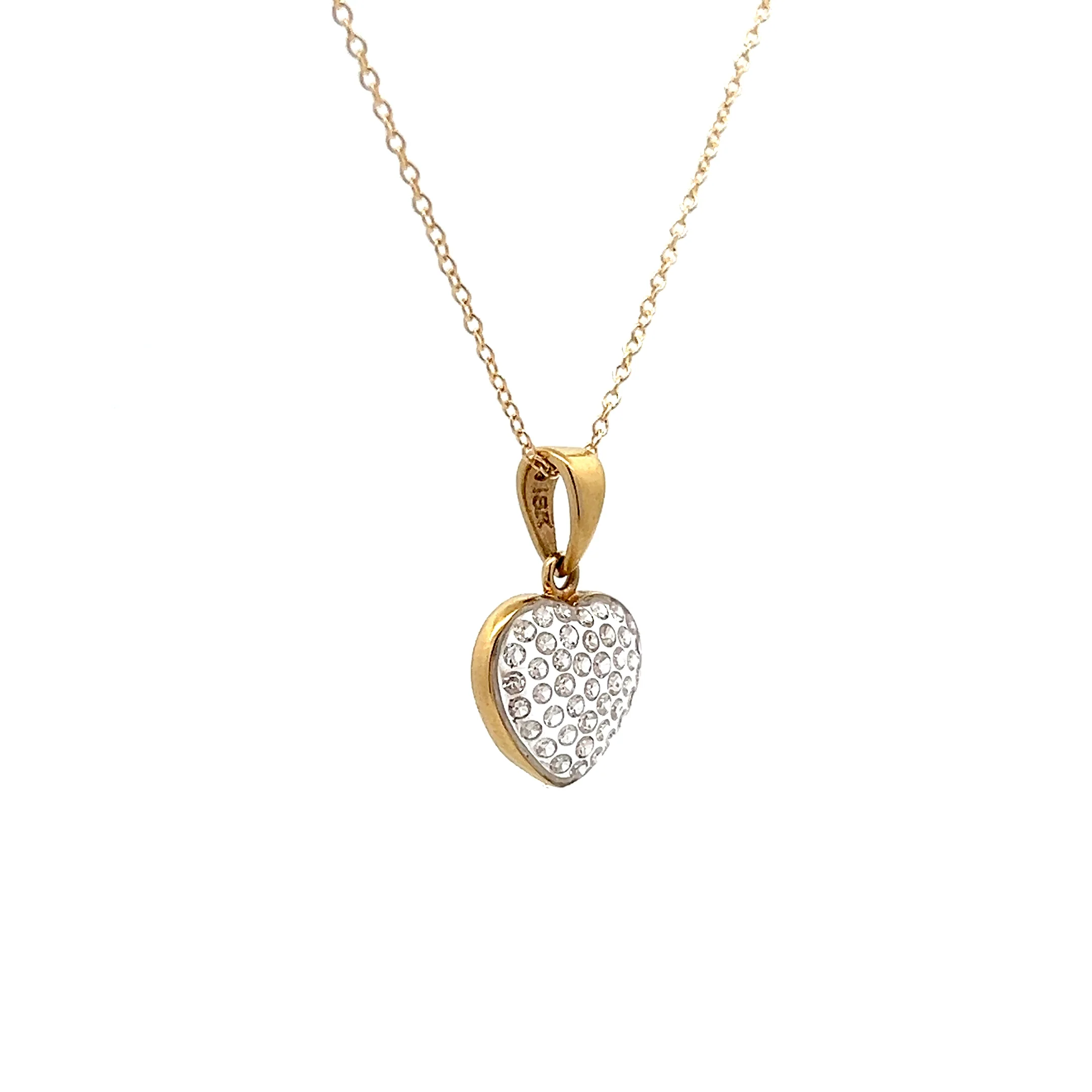 .43 Diamond Heart Shaped Pendant in 18k Yellow Gold - Image 3