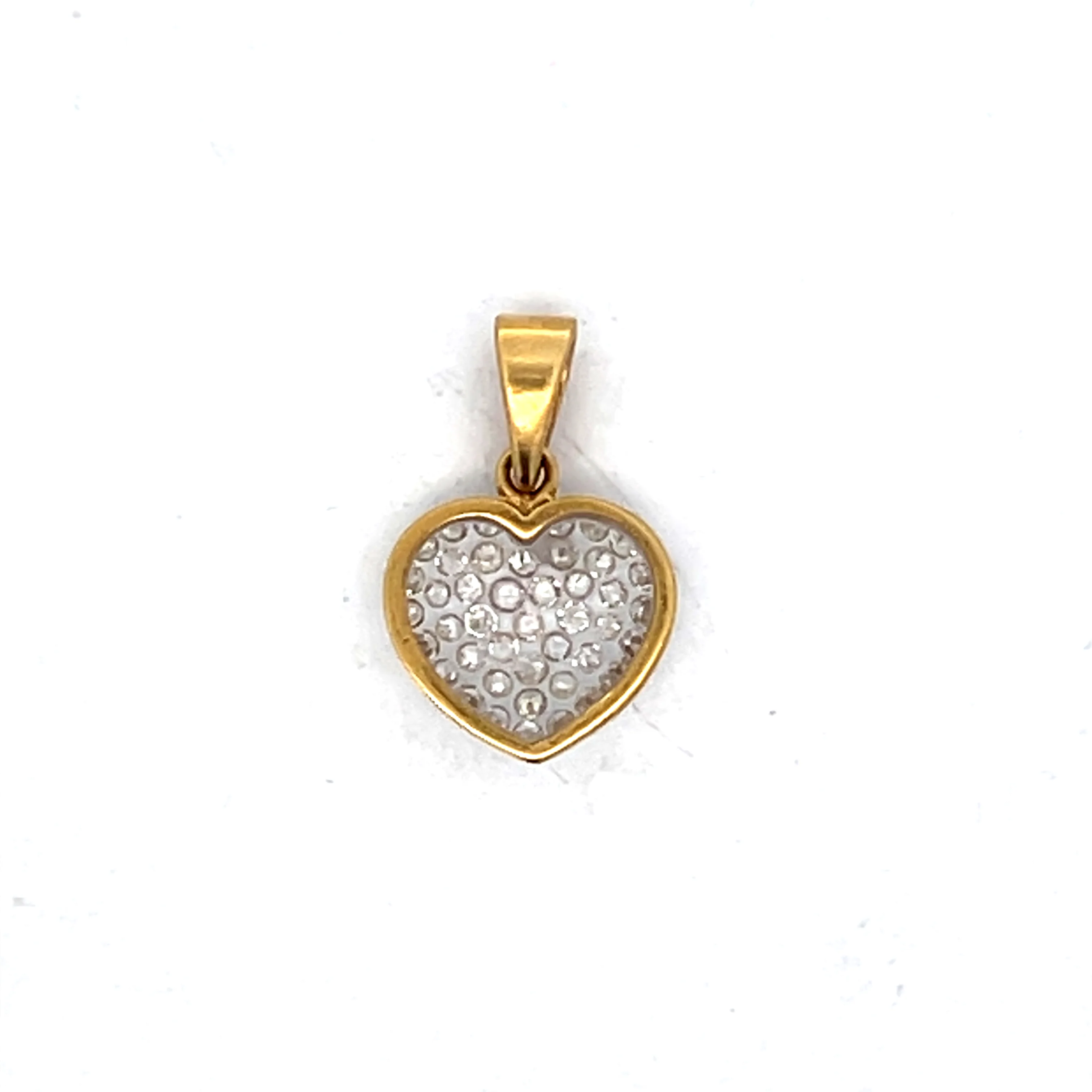 .43 Diamond Heart Shaped Pendant in 18k Yellow Gold - Image 6