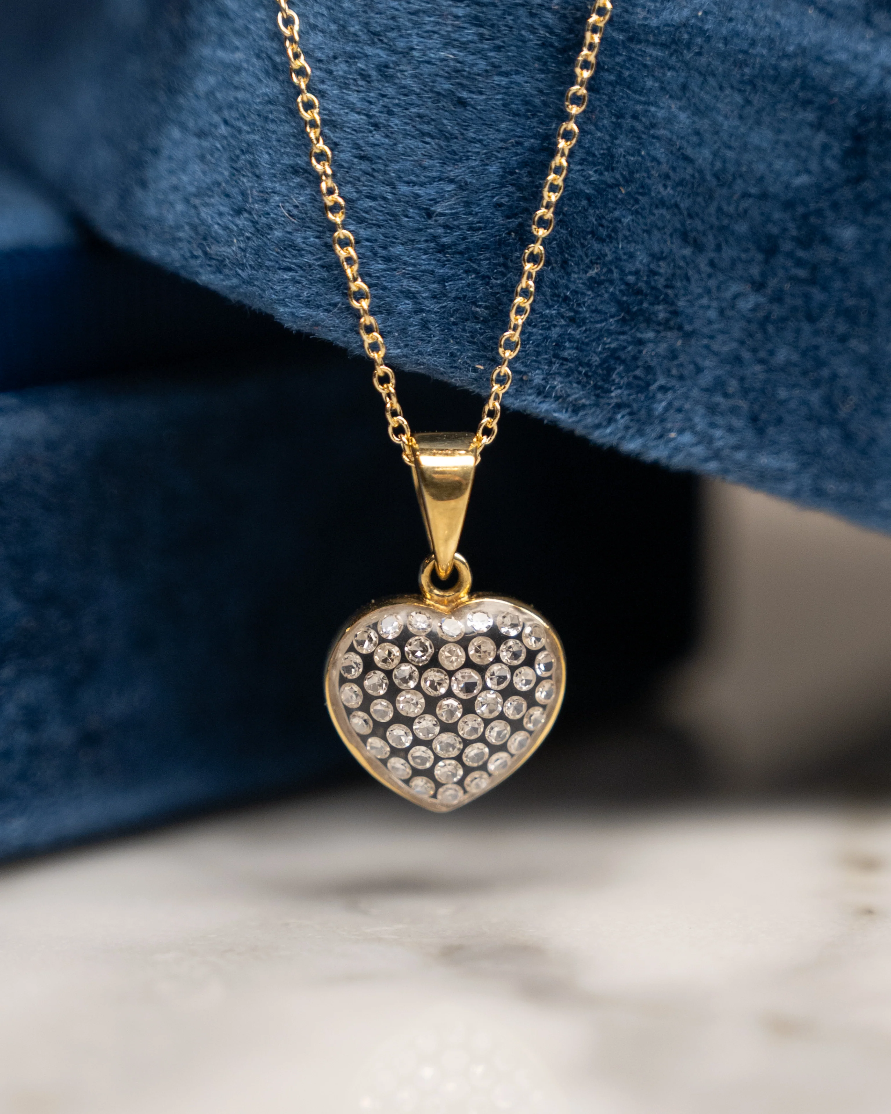 .43 Diamond Heart Shaped Pendant in 18k Yellow Gold - Image 7