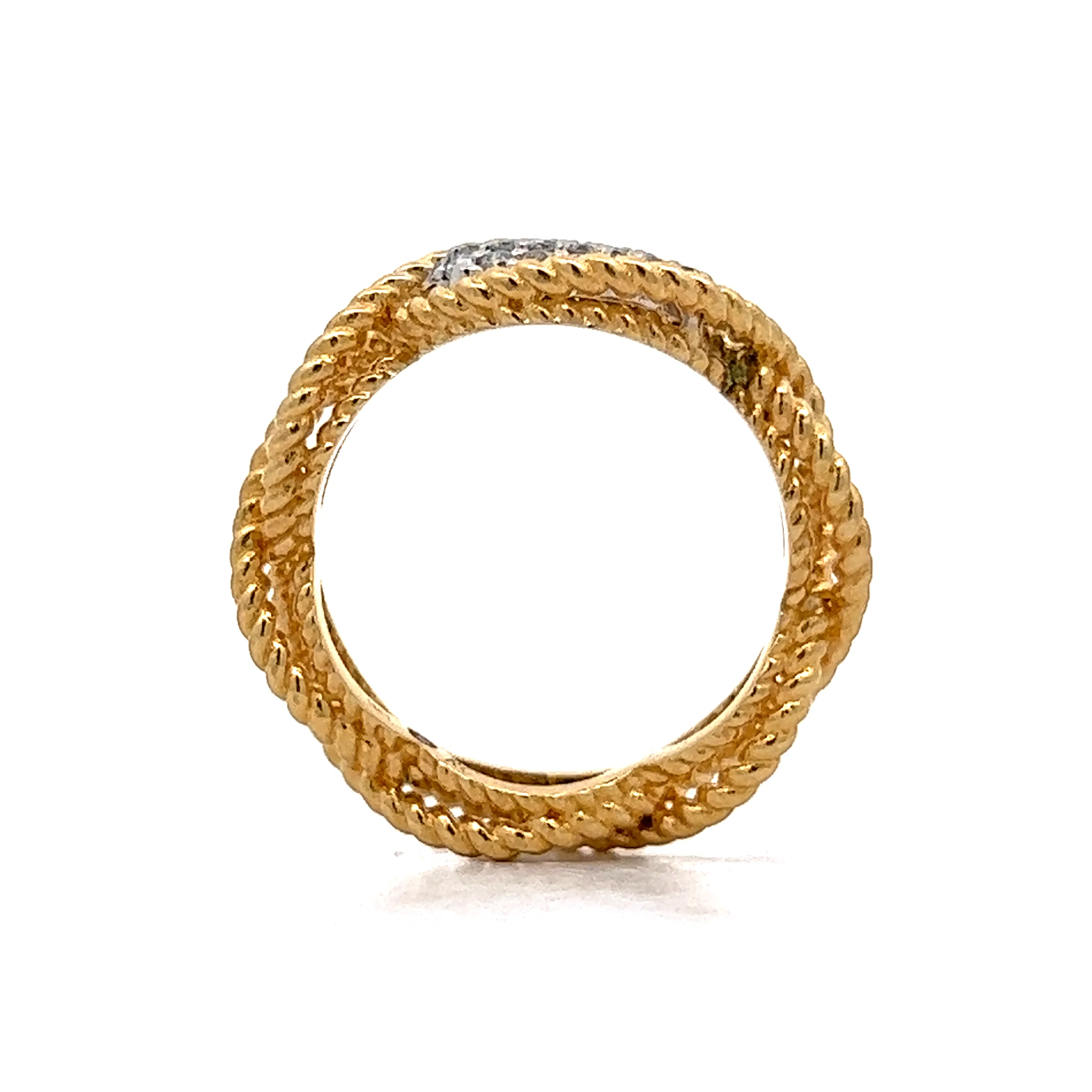Roberto Coin Diamond Ring in 18k Yellow & White Gold - Image 4