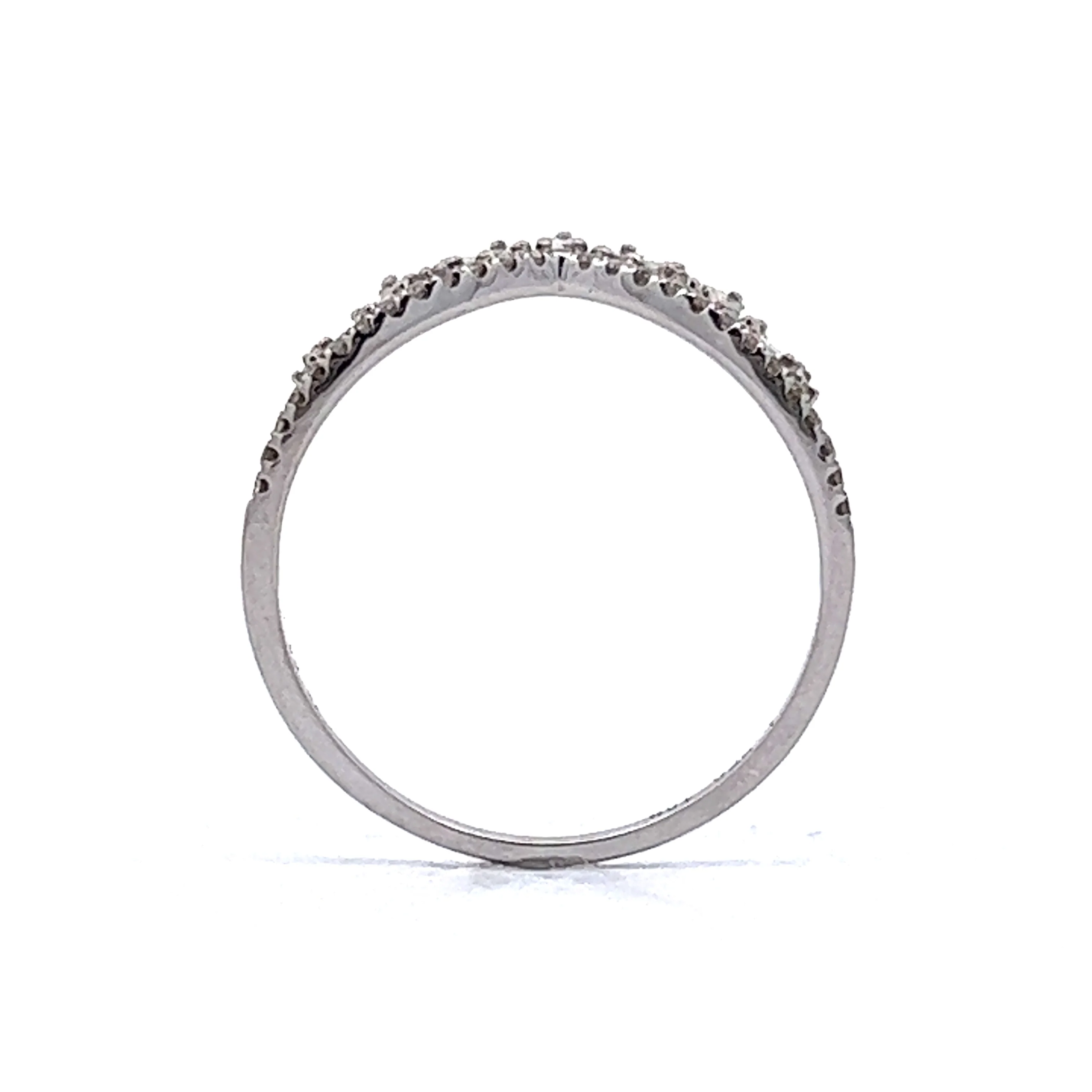 .44 Baguette Diamond Contoured Wedding Band in 18k White Gold - Image 4