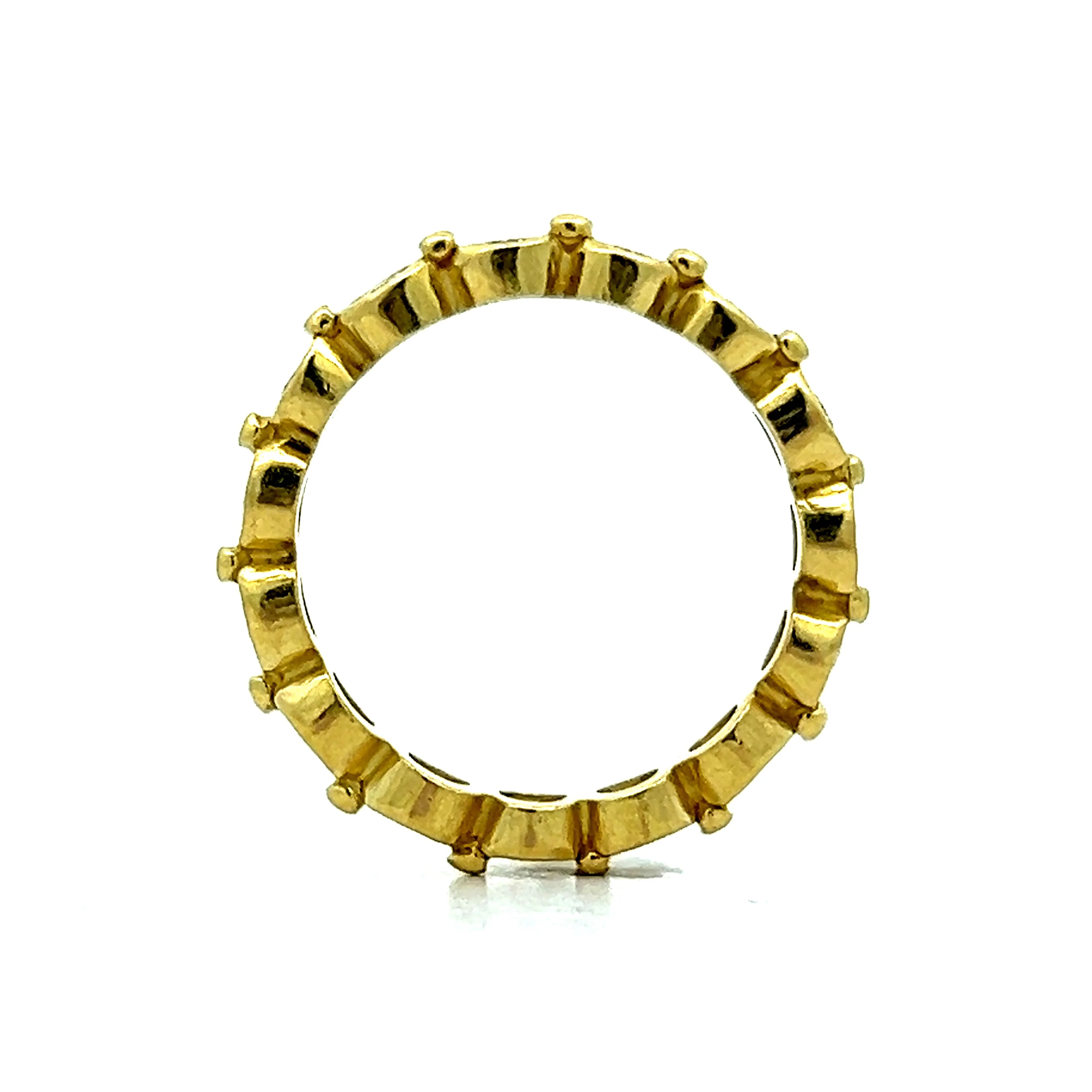.45 Diamond Eternity Bezel Wedding Band in 18k Yellow Gold - Image 4