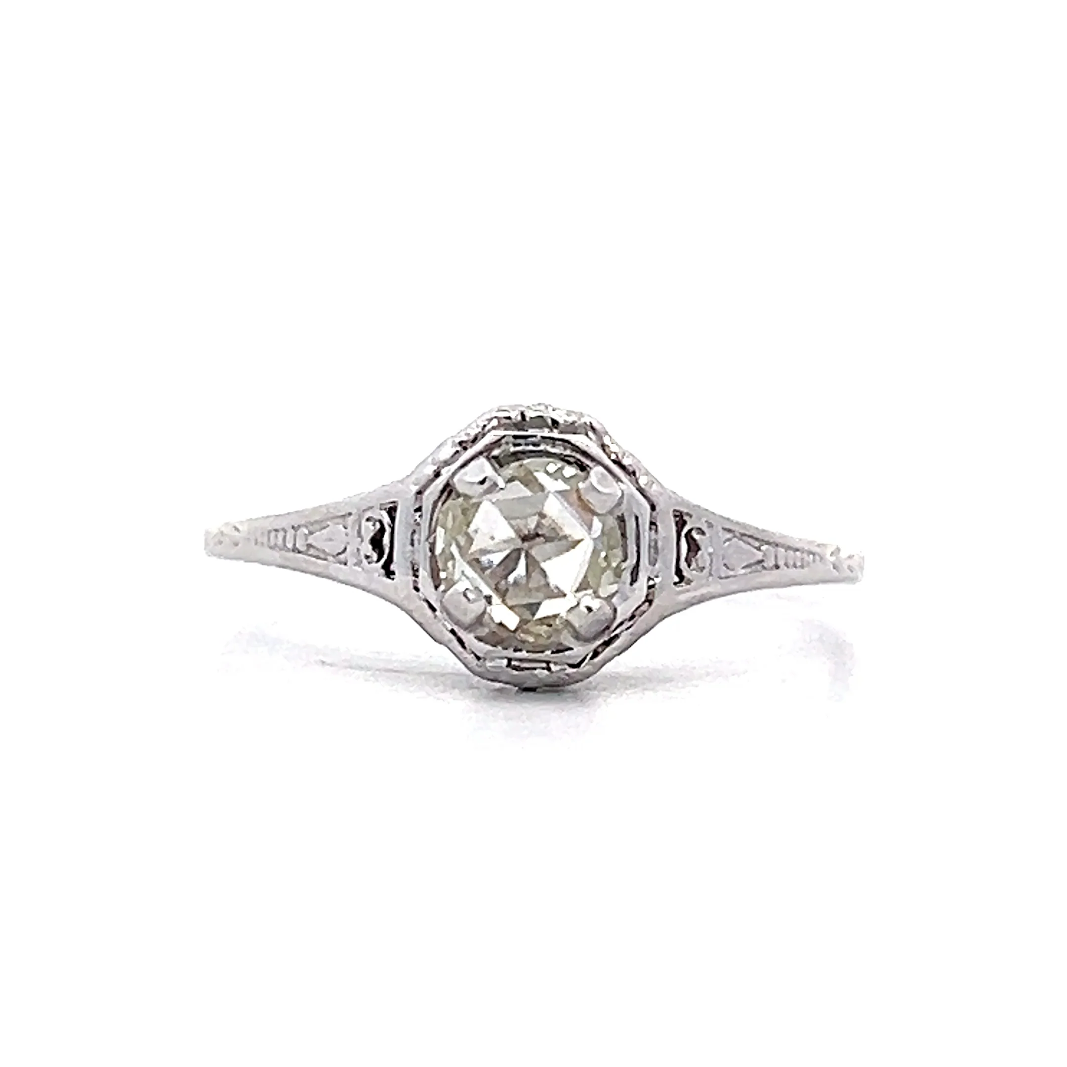 .45 Vintage Belais Bros Deco Rose Diamond Engagement Ring