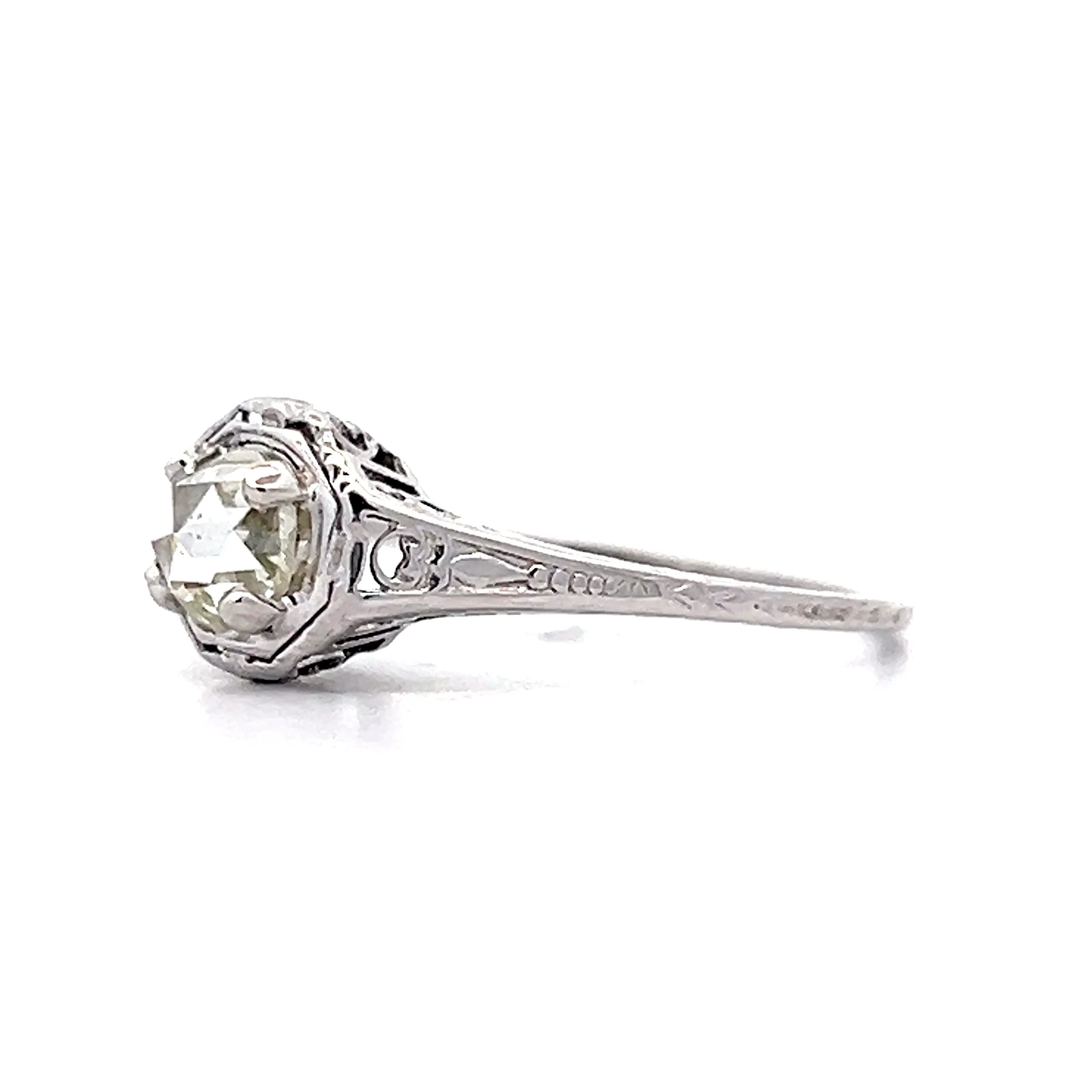 .45 Vintage Belais Bros Deco Rose Diamond Engagement Ring - Image 2